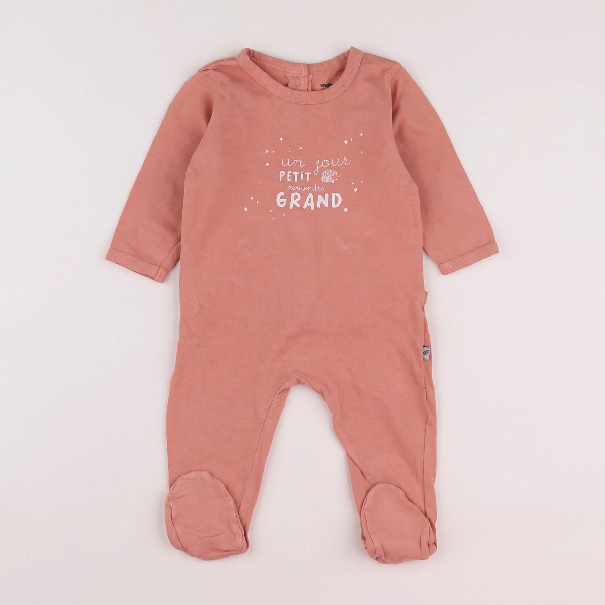 Vertbaudet - pyjama coton rose - 3 mois