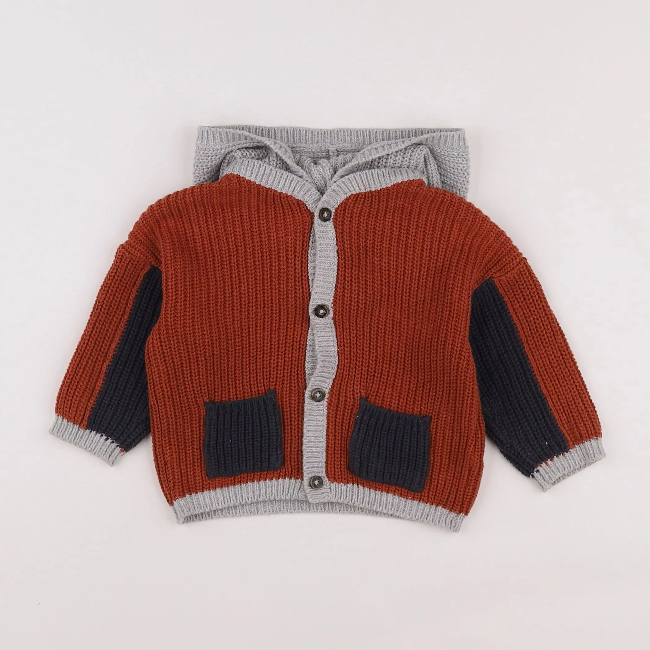 Vertbaudet - gilet marron - 6 mois