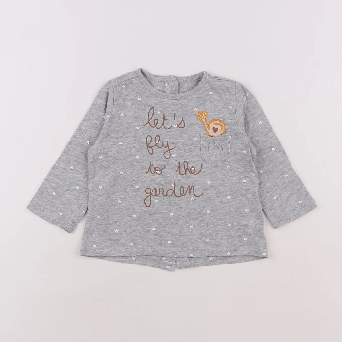 Vertbaudet - tee-shirt gris - 9 mois
