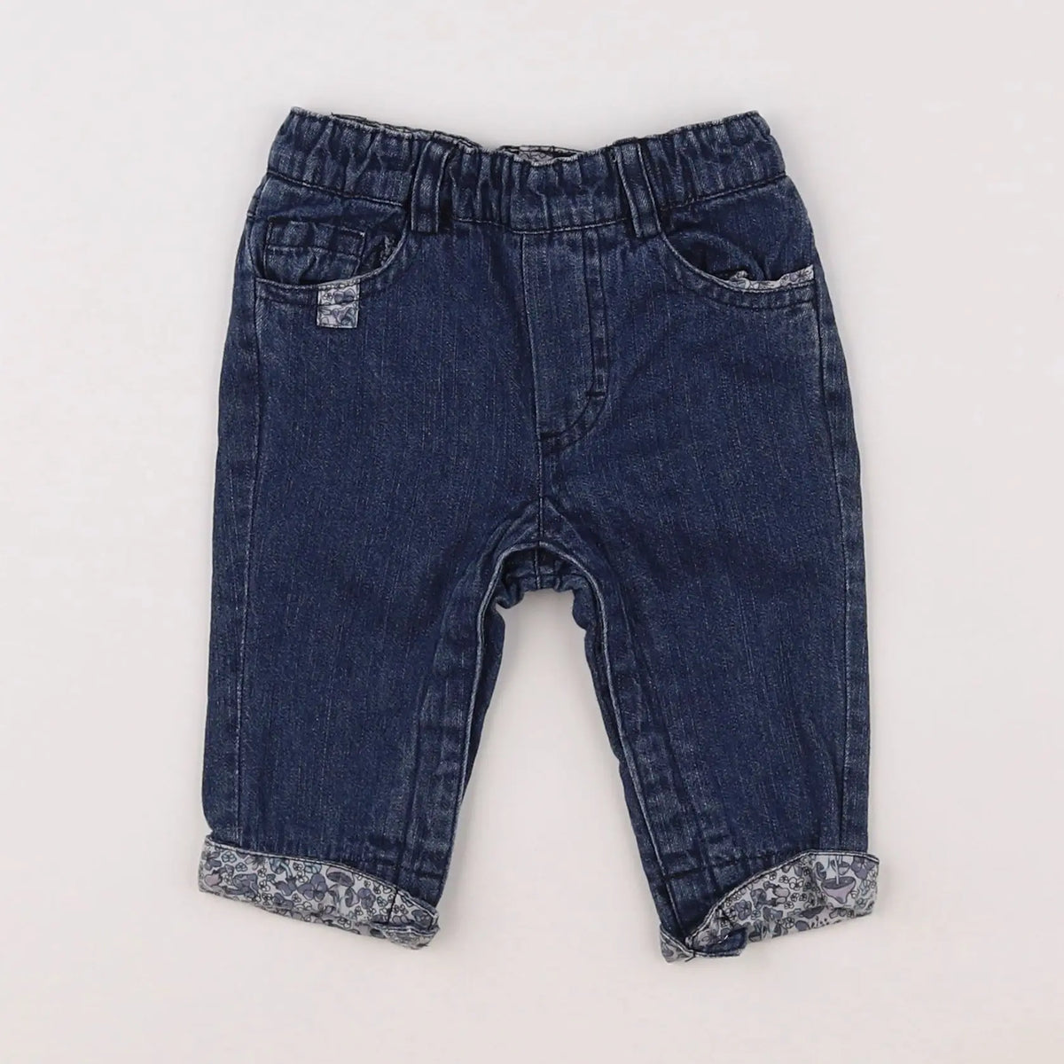 Vertbaudet - pantalon bleu - 6 mois