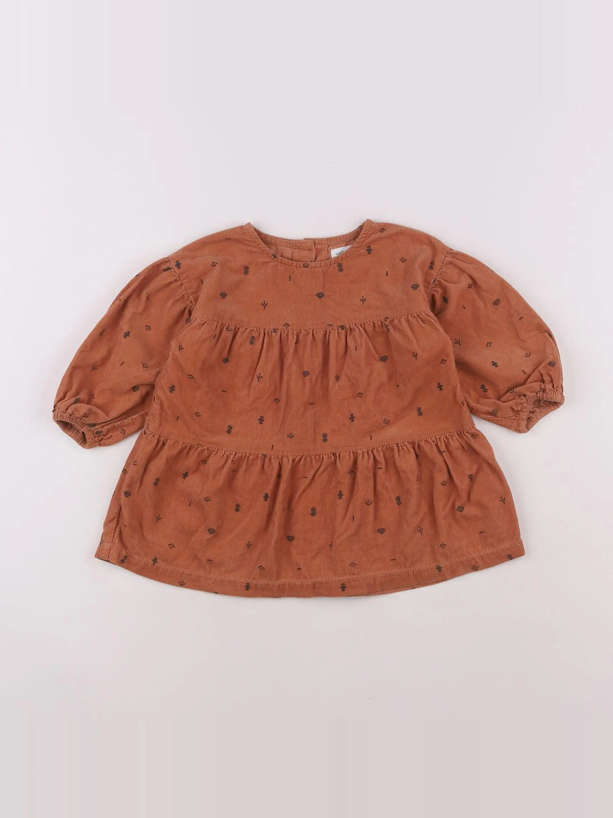 Vertbaudet - robe marron - 12 mois
