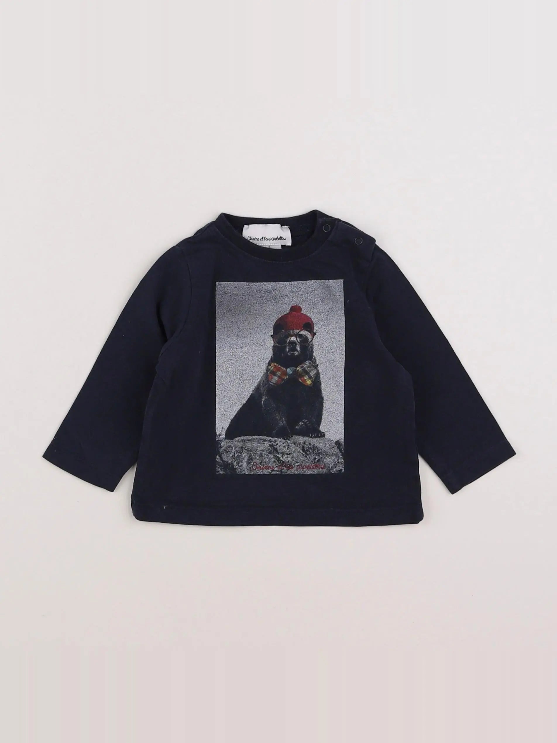 Arsène et les pipelettes - tee-shirt bleu - 6 mois