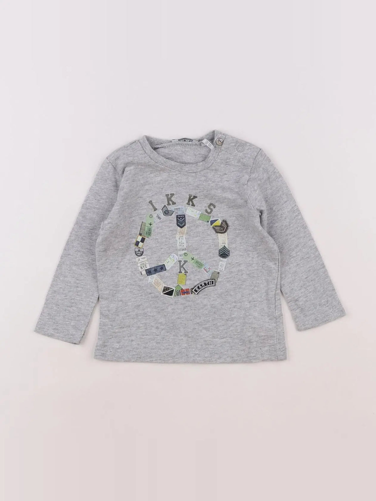 IKKS - tee-shirt gris - 6 mois