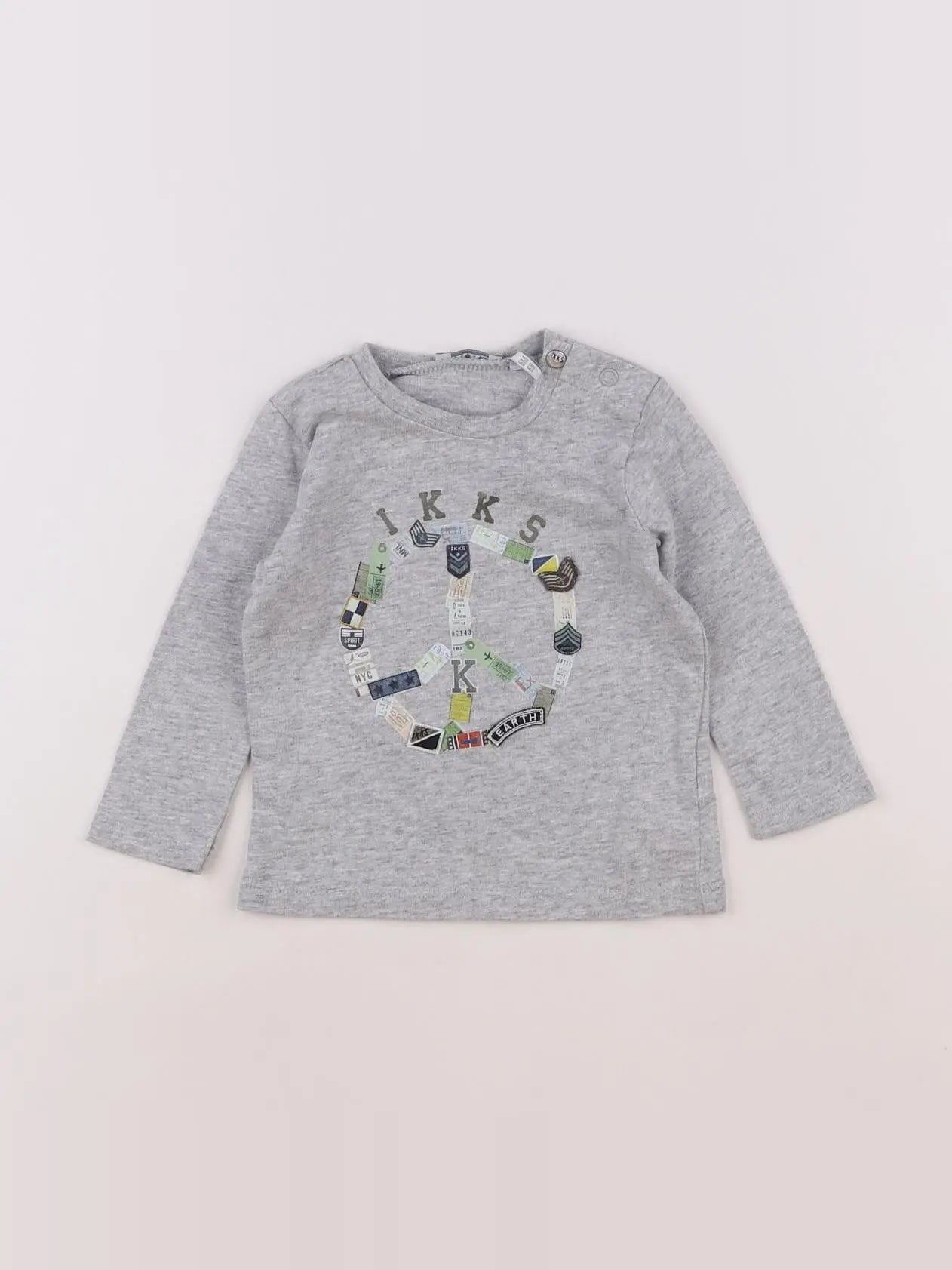 IKKS - tee-shirt gris - 6 mois