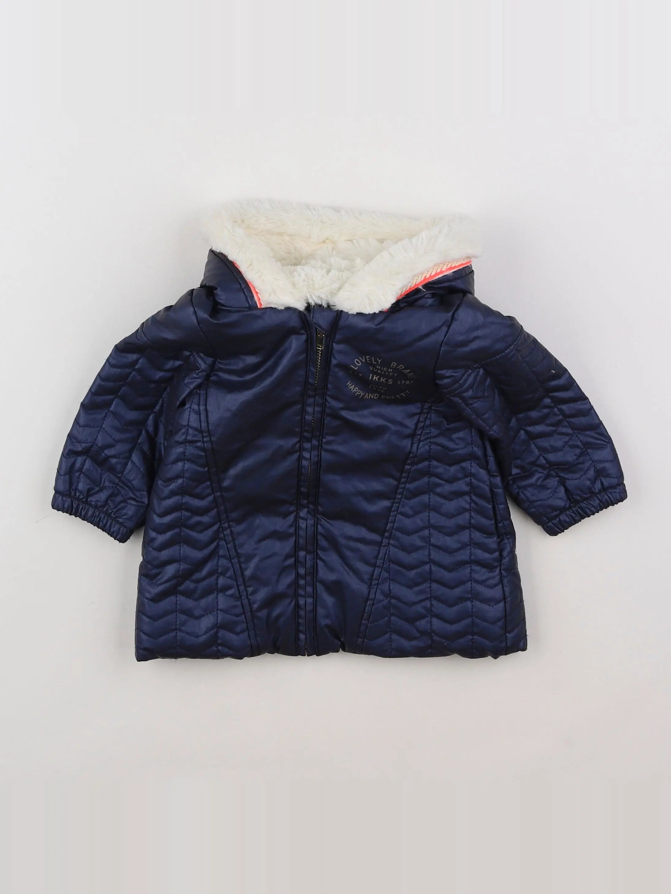 IKKS - doudoune bleu, argent - 6 mois
