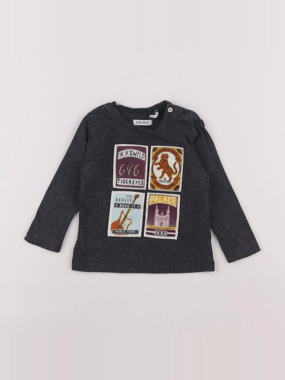 IKKS - tee-shirt gris - 6 mois