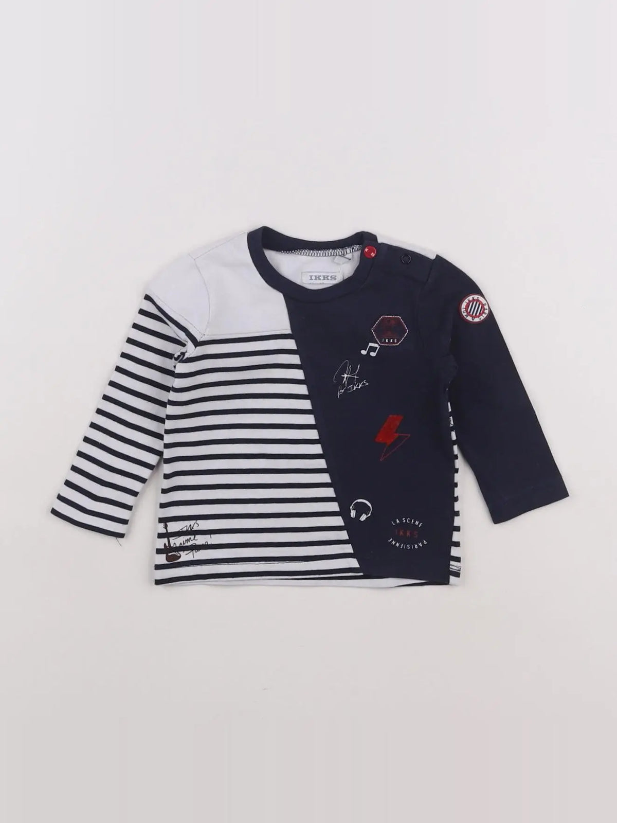 IKKS - tee-shirt bleu - 6 mois
