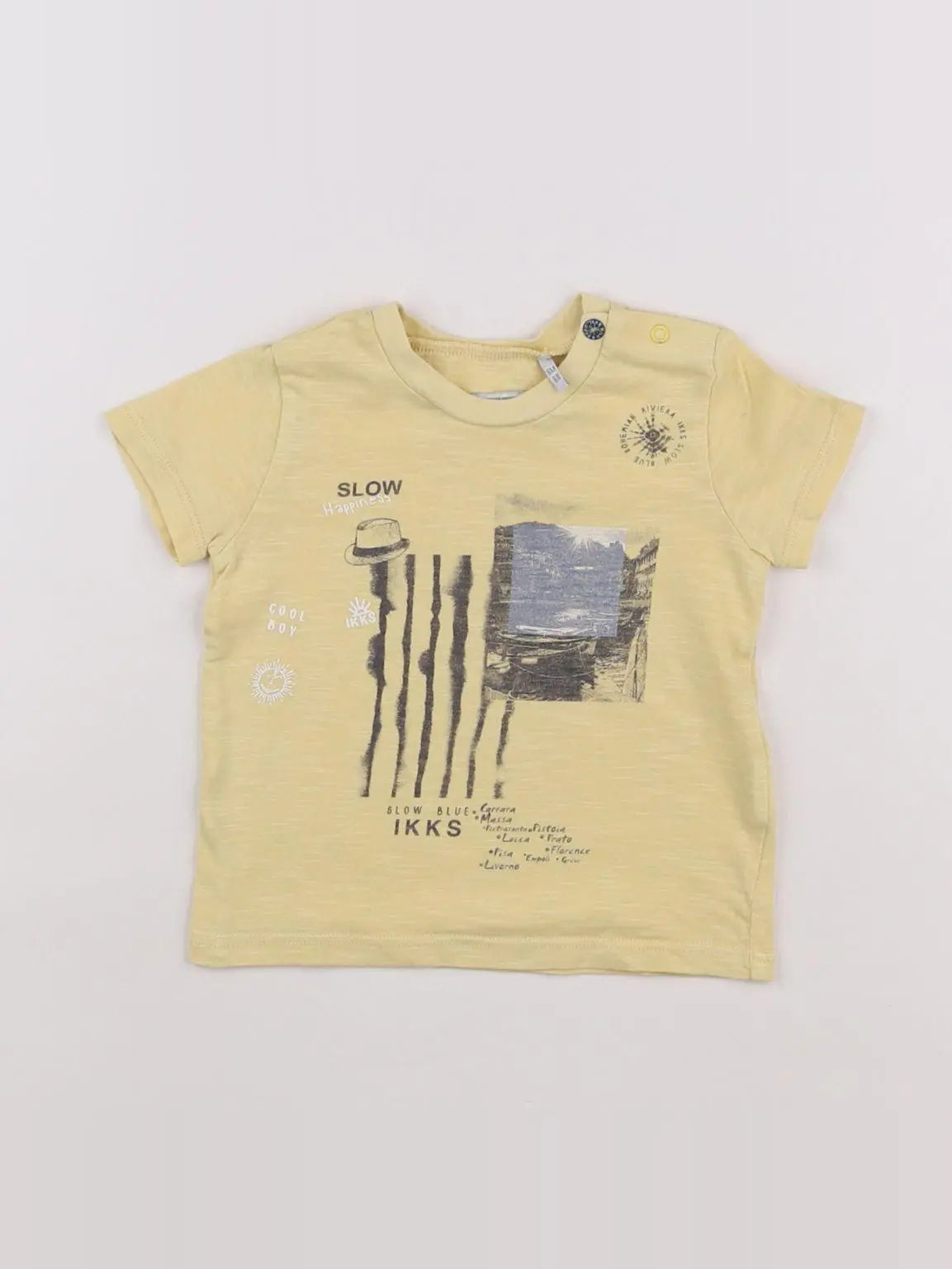 IKKS - tee-shirt jaune - 6 mois