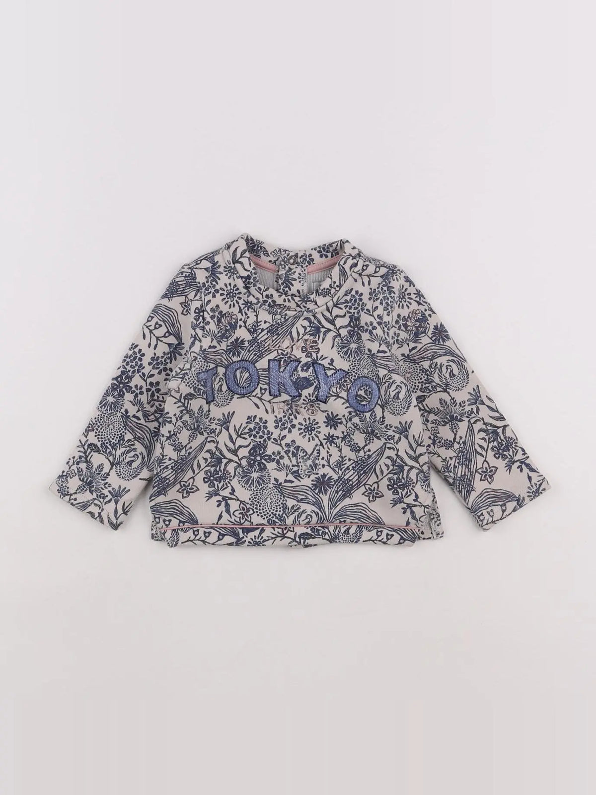 IKKS - sweat bleu - 6 mois