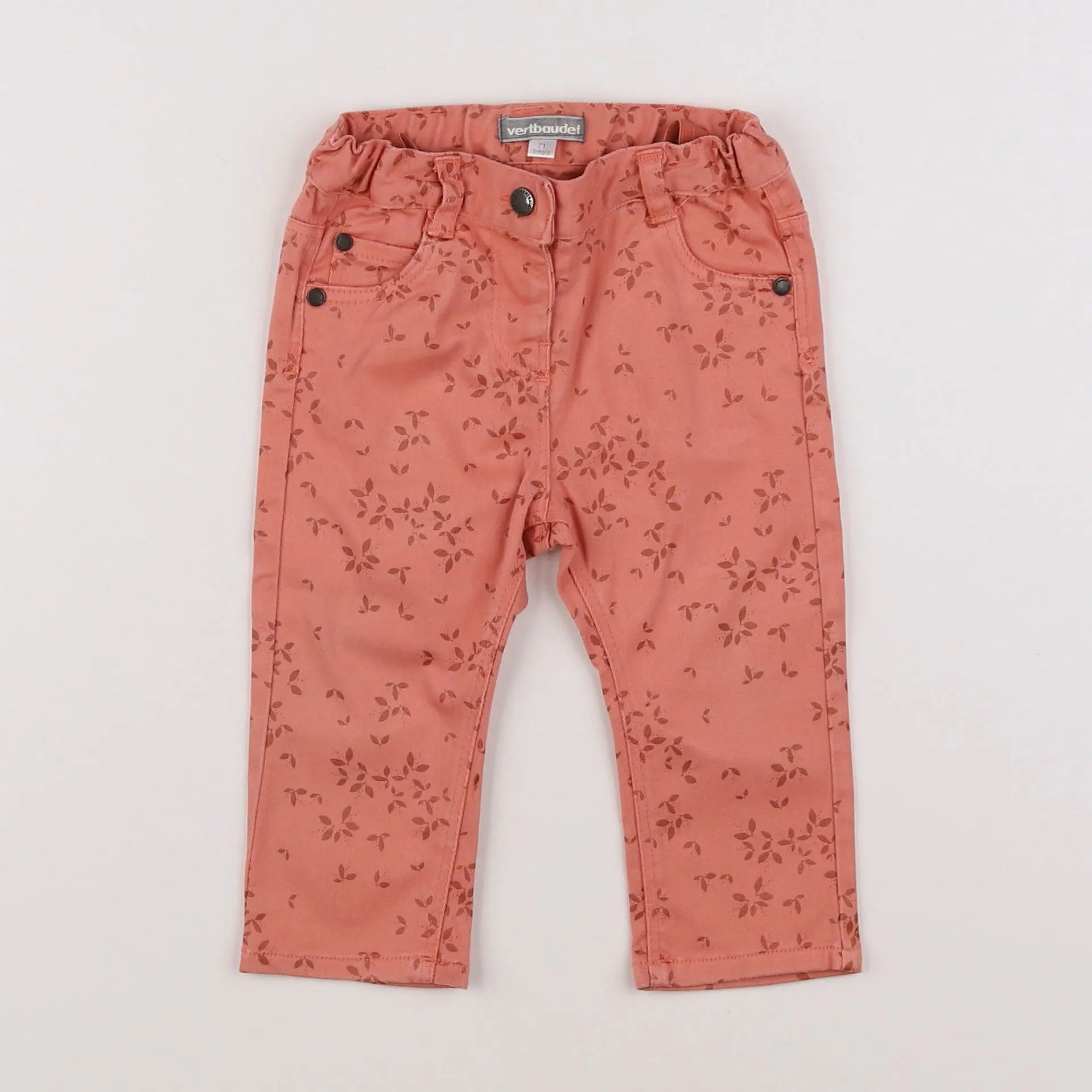 Vertbaudet - pantalon rose - 9 mois