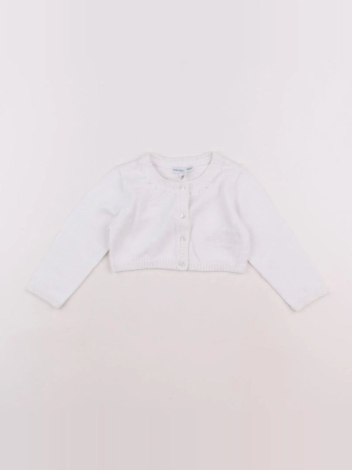 Vertbaudet - gilet blanc - 12 mois