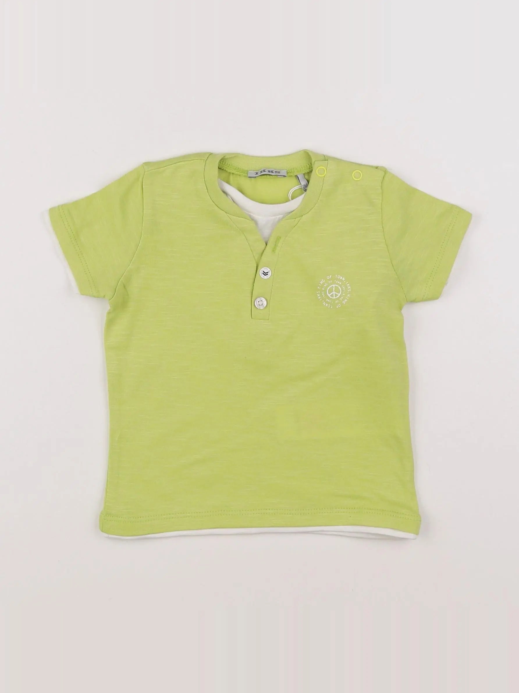 IKKS - tee-shirt imprimé au dos vert - 12 mois
