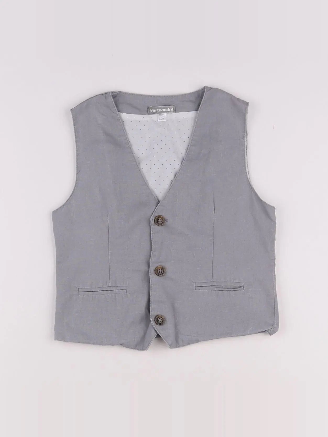 Vertbaudet - gilet gris - 6 ans
