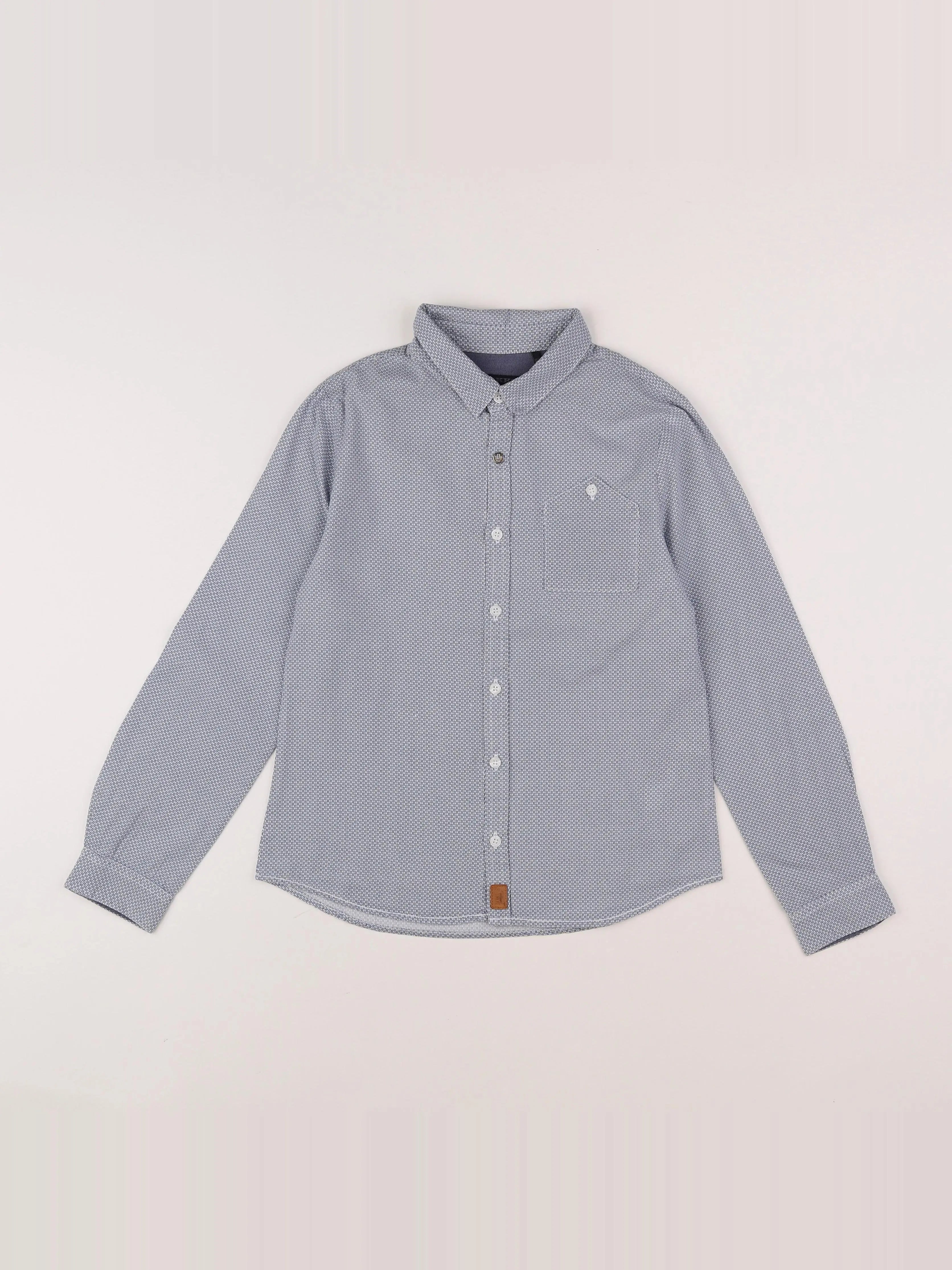 IKKS - chemise bleu, blanc - 10 ans