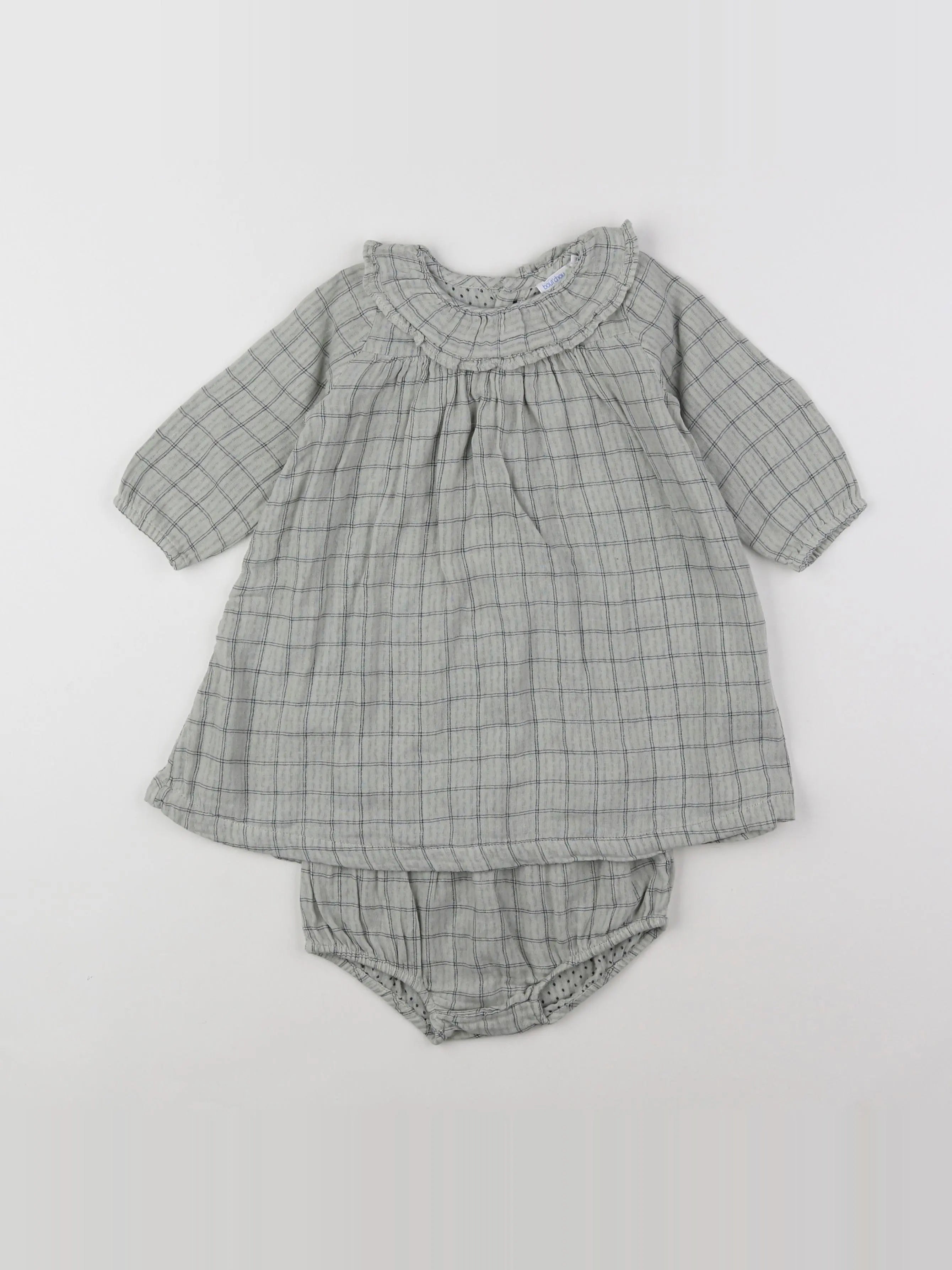 Boutchou - robe vert - 12 mois