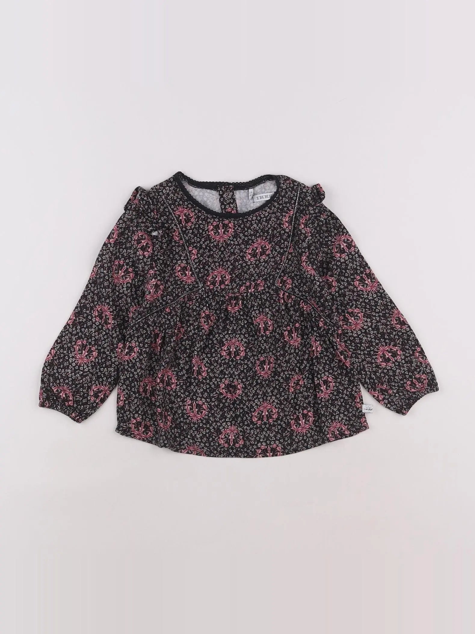 IKKS - blouse noir - 2 ans