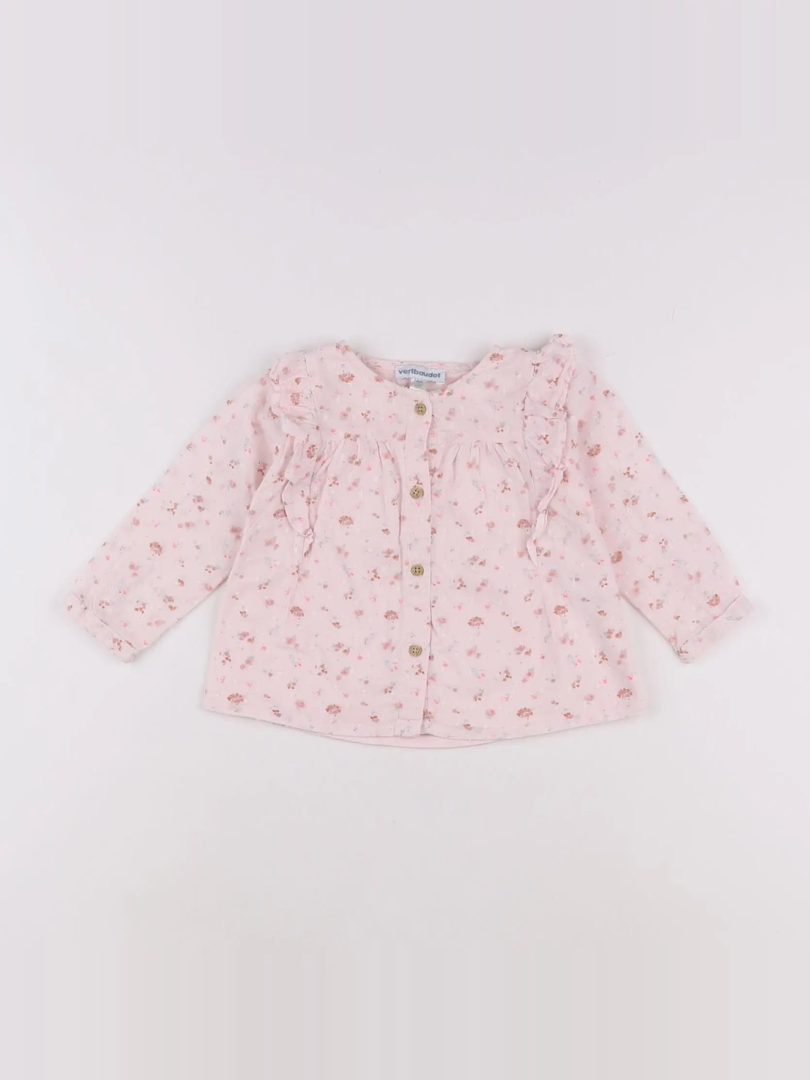 Vertbaudet - blouse rose - 12 mois