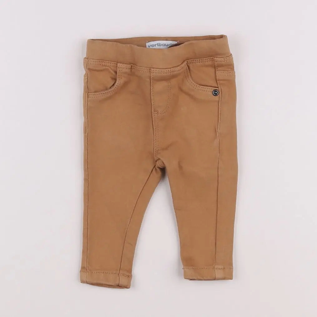 Vertbaudet - jegging marron - 3 mois