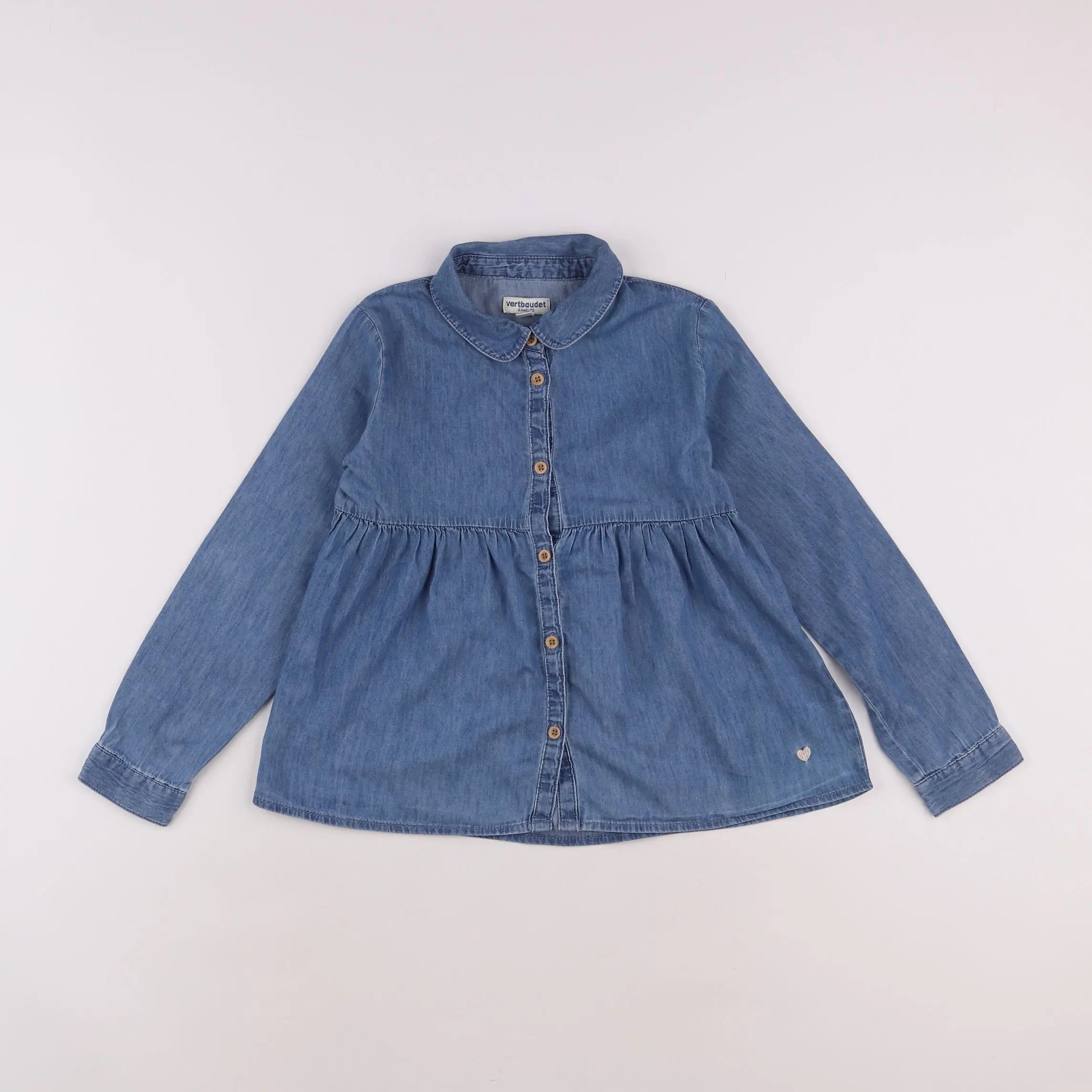 Vertbaudet - blouse bleu - 8 ans