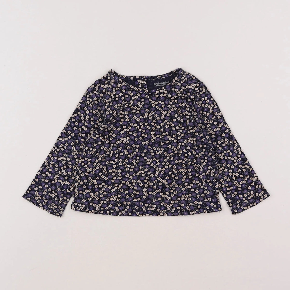 Vertbaudet - tee-shirt bleu - 12 mois