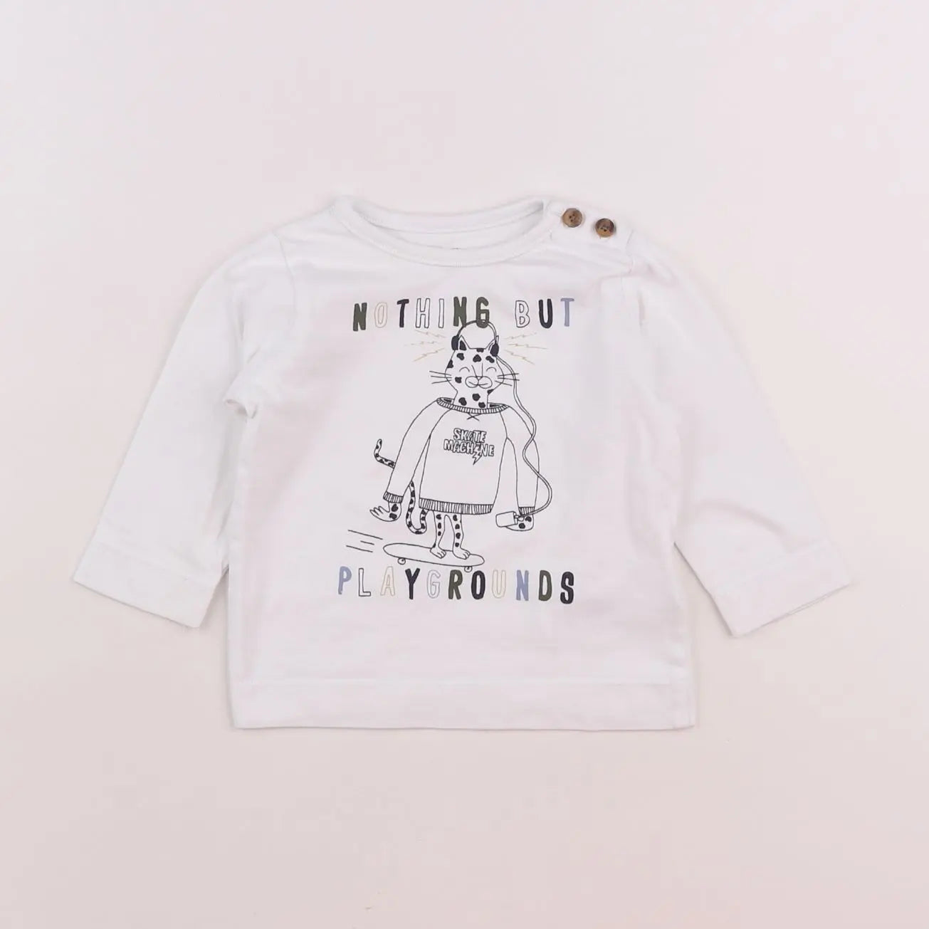 Vertbaudet - tee-shirt blanc - 6 mois