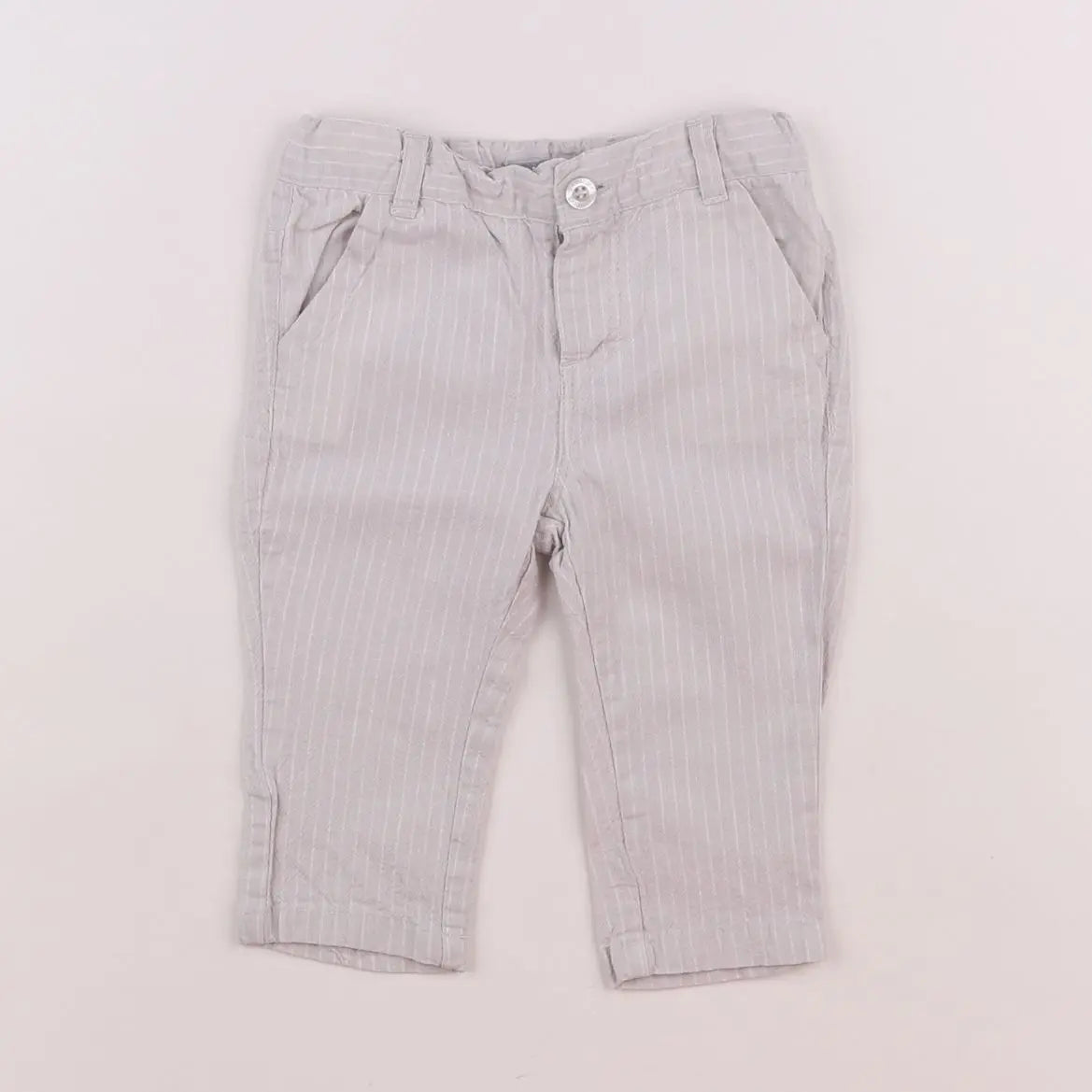 Vertbaudet - pantalon beige - 6 mois