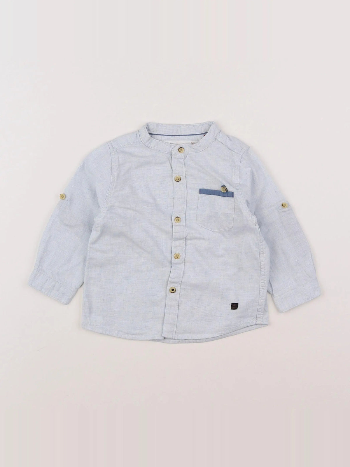 Zara - chemise bleu - 6/9 mois