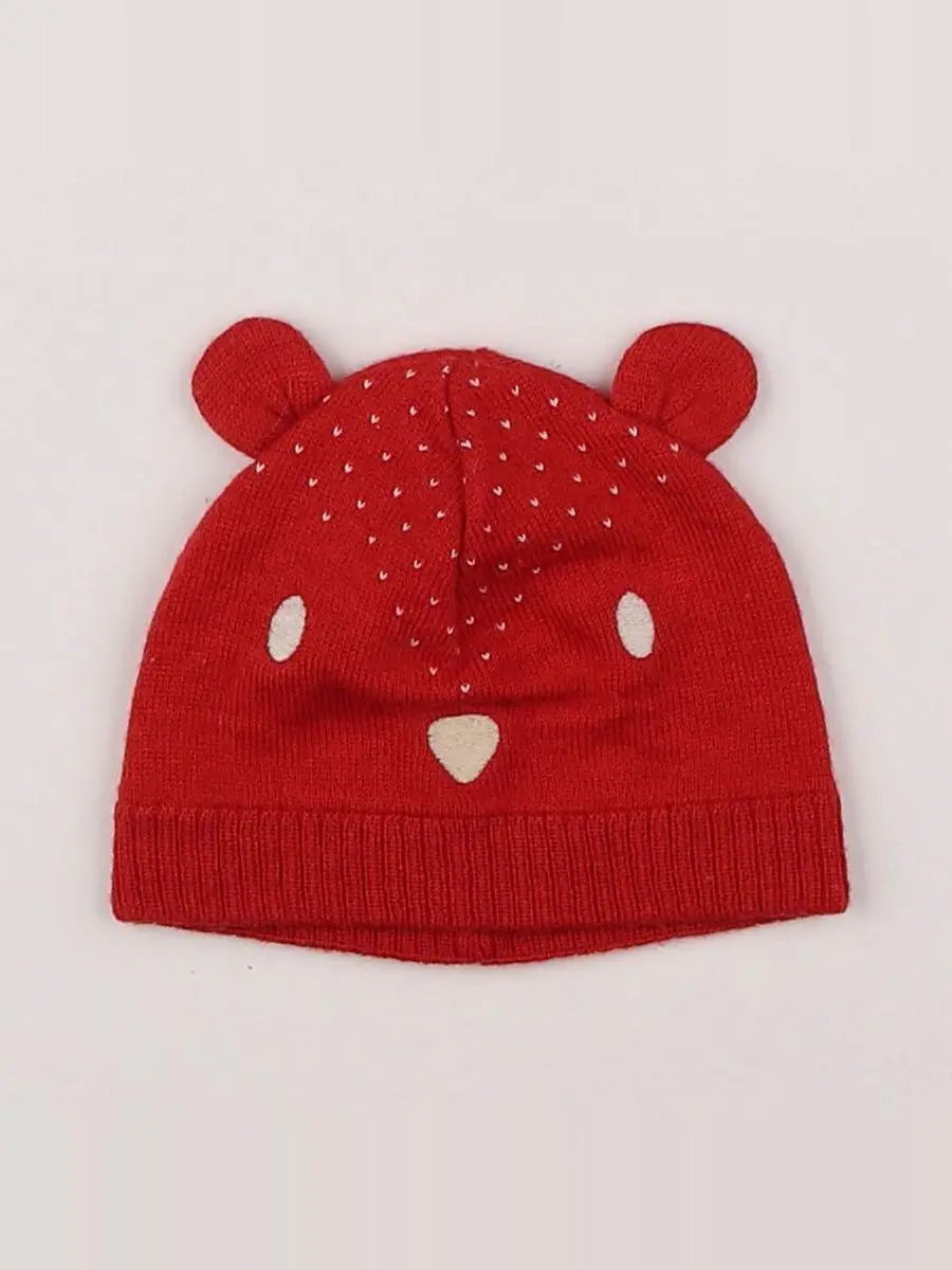 Petit Bateau - bonnet rouge - 3/6 mois