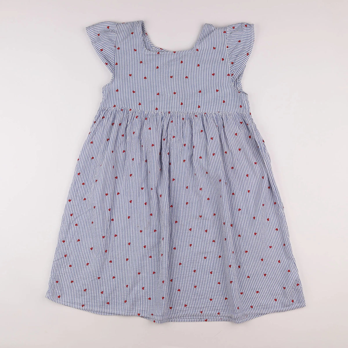 Vertbaudet - robe blanc, bleu - 14 ans