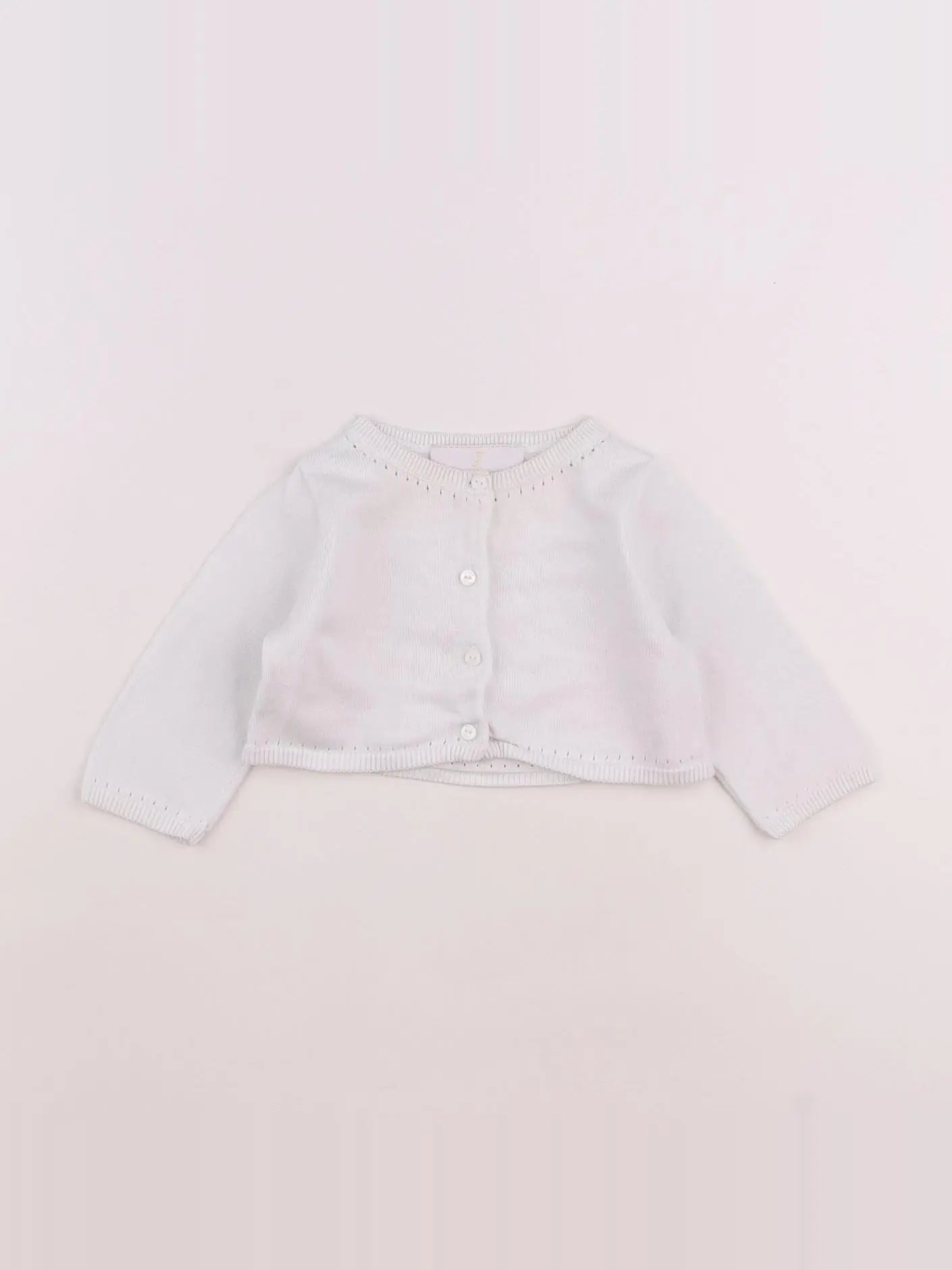 Jacadi - gilet blanc - 6 mois