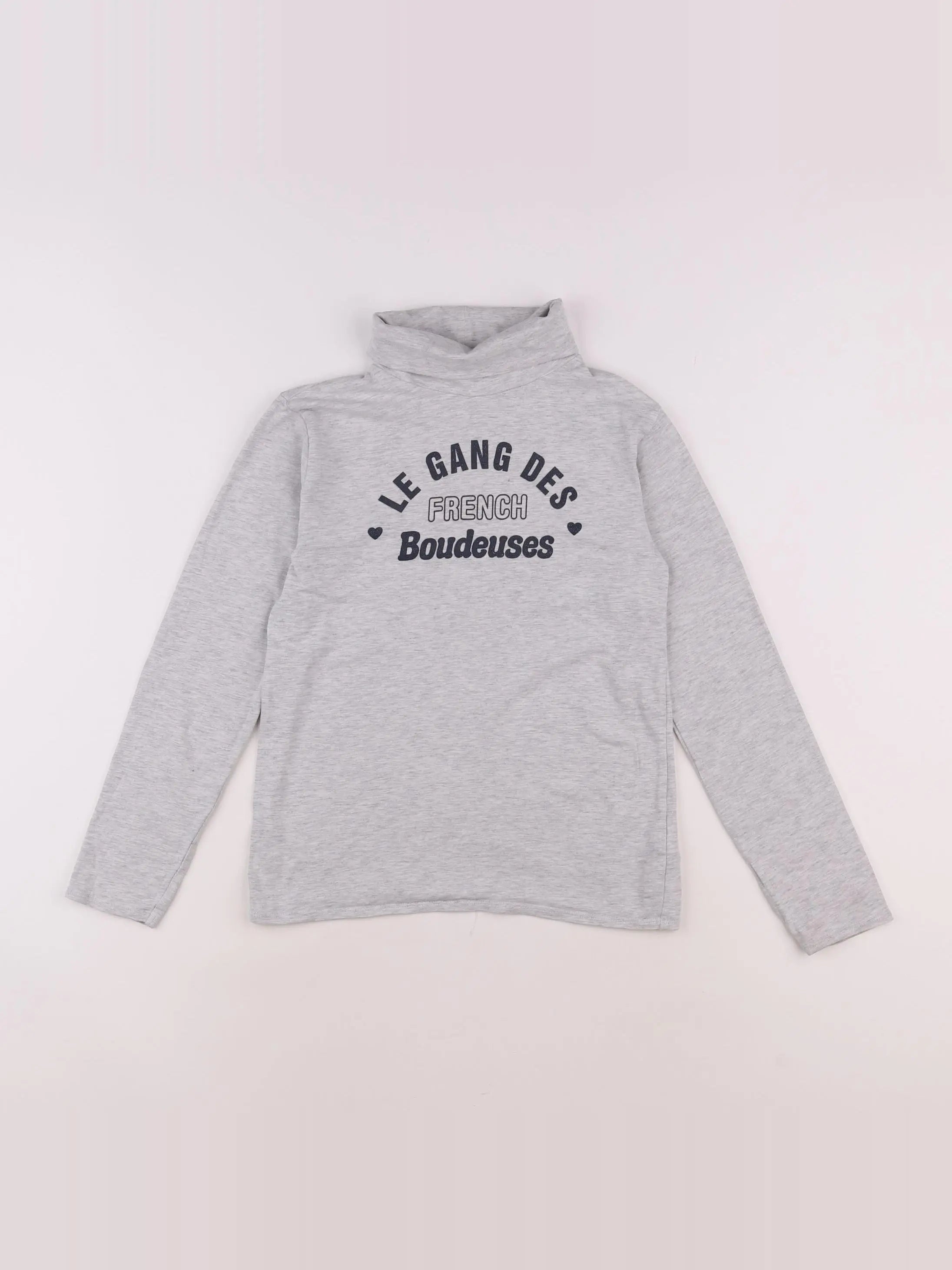Vertbaudet - sous-pull gris - 10 ans
