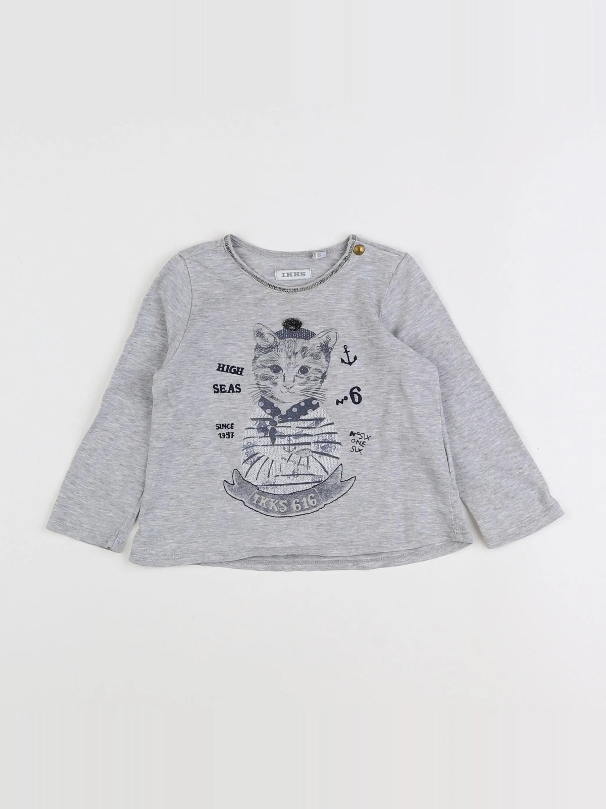 IKKS - tee-shirt gris - 18 mois