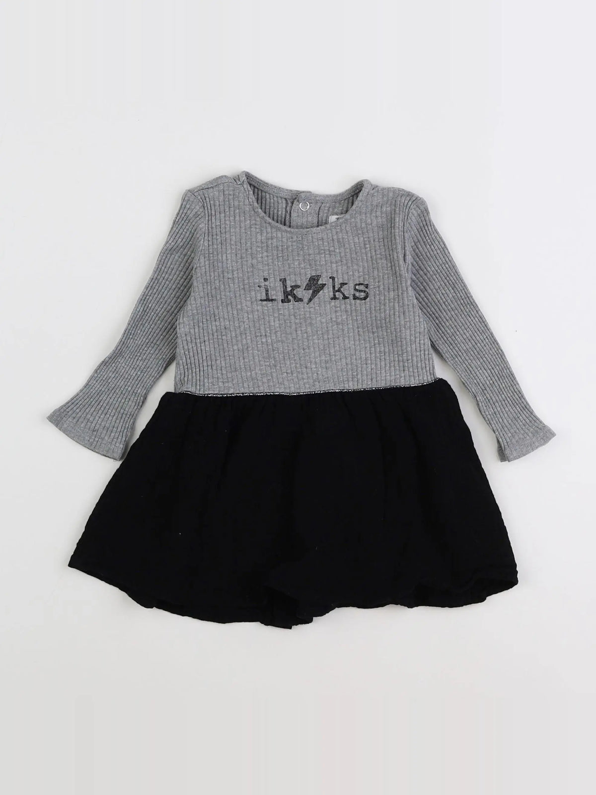 IKKS - robe gris, noir - 12 mois
