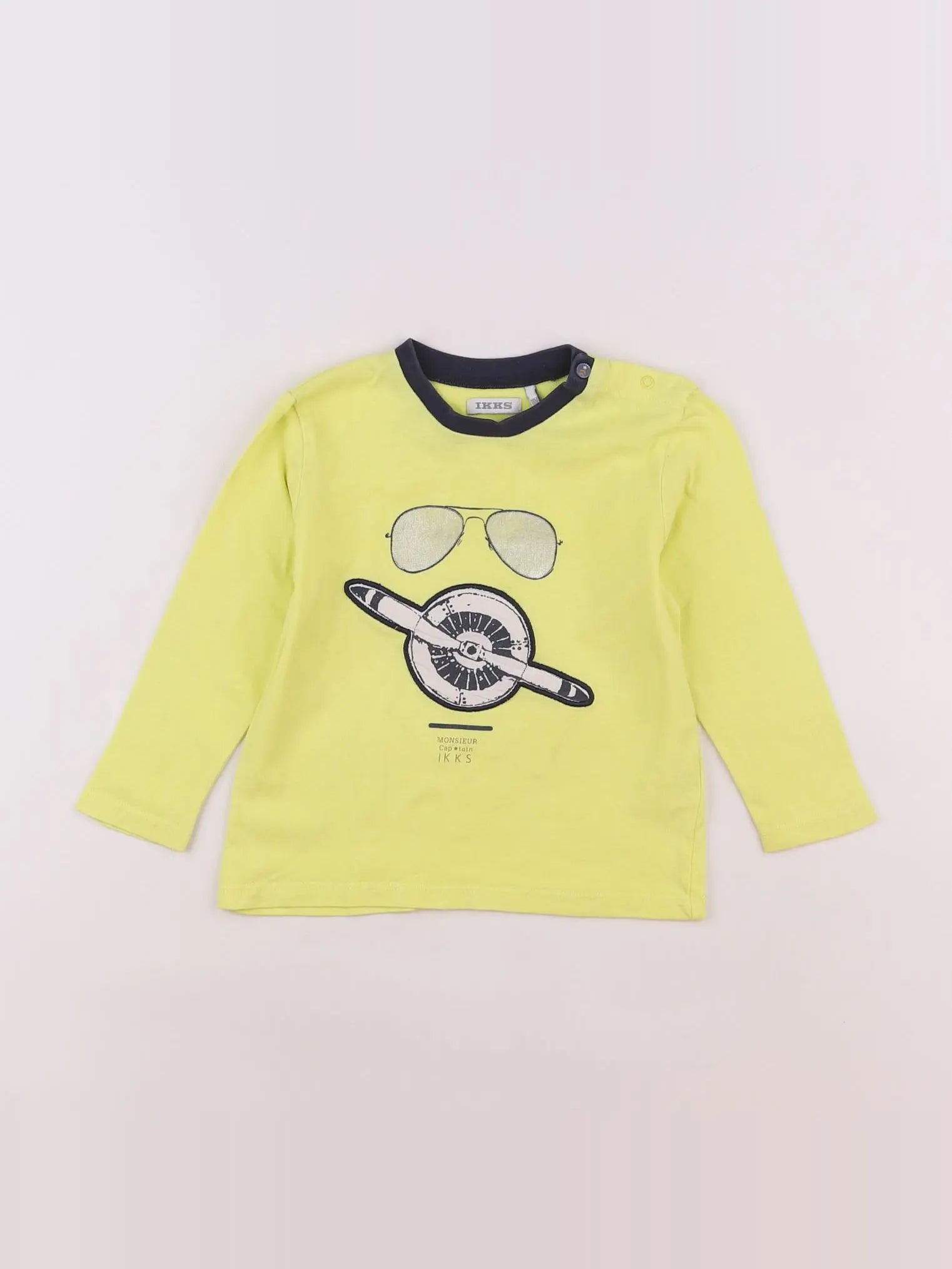 IKKS - tee-shirt jaune - 18 mois