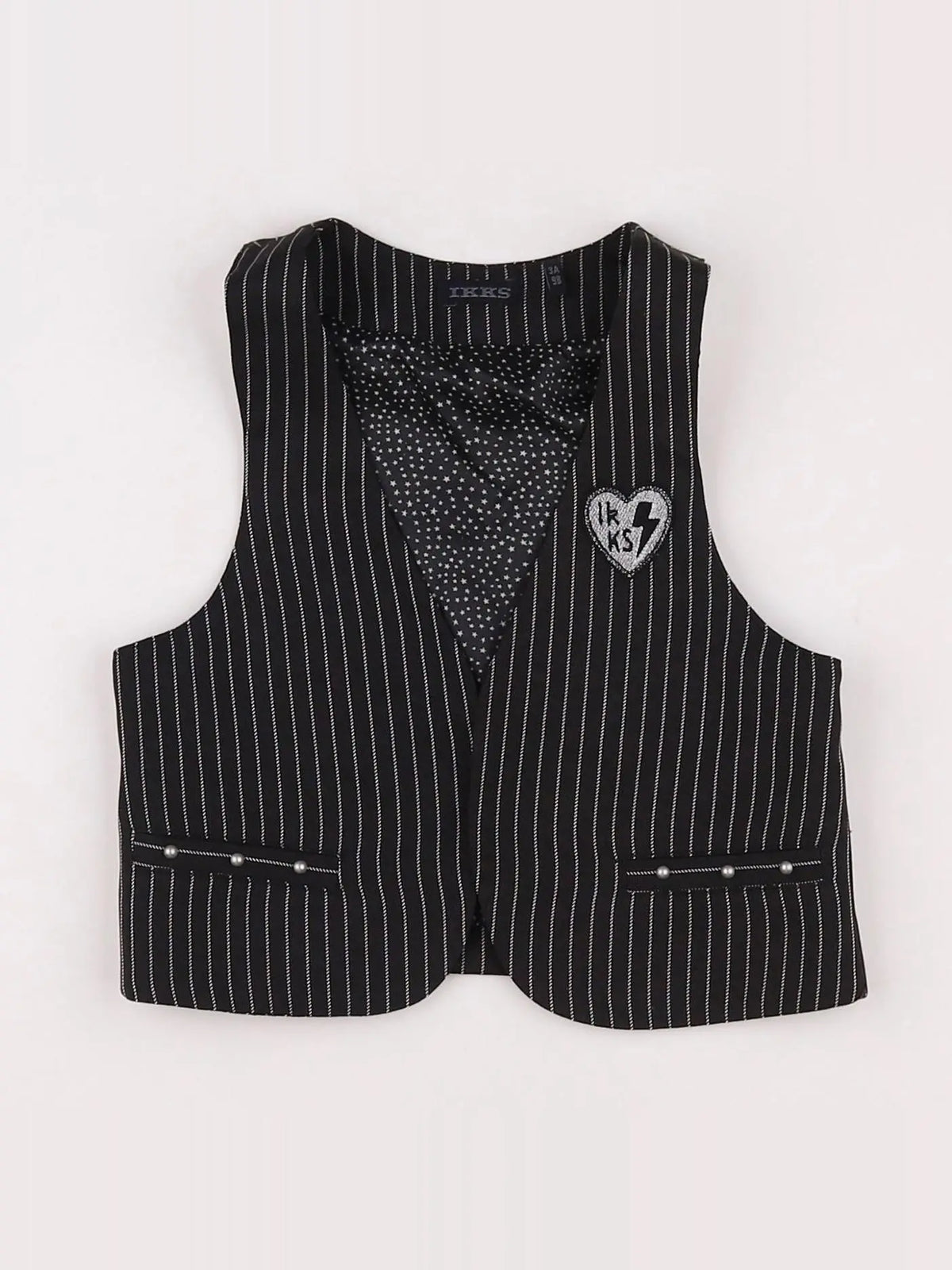 IKKS - gilet noir, gris - 3 ans