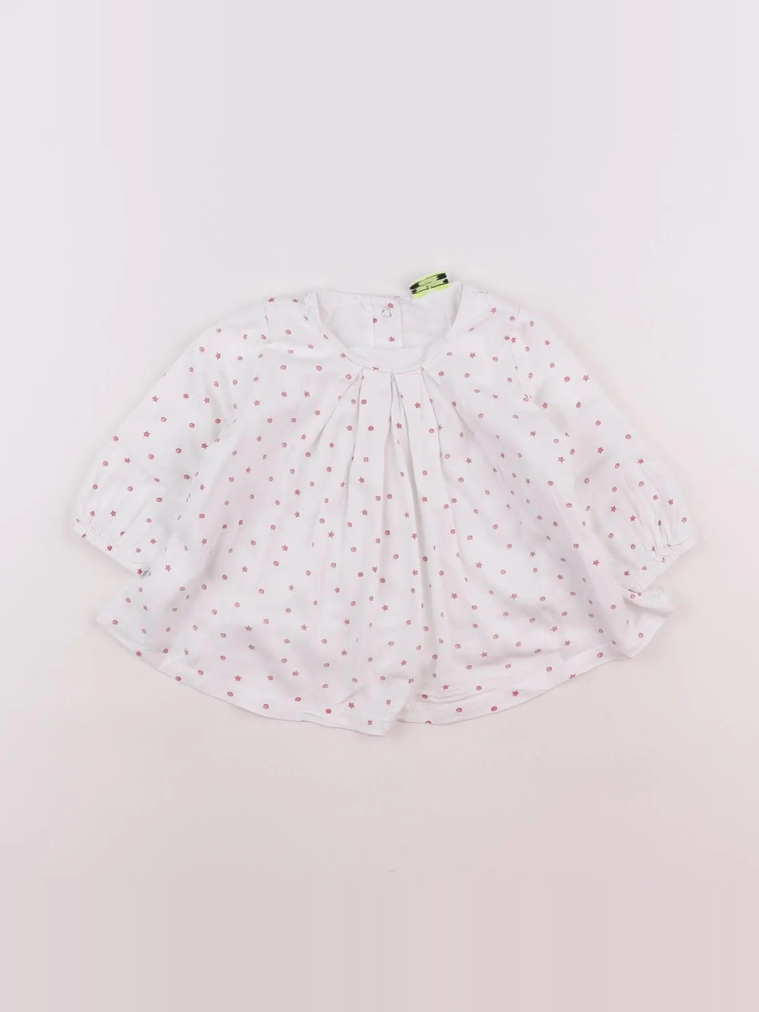 Tape à l'oeil - blouse blanc, rose - 6 mois
