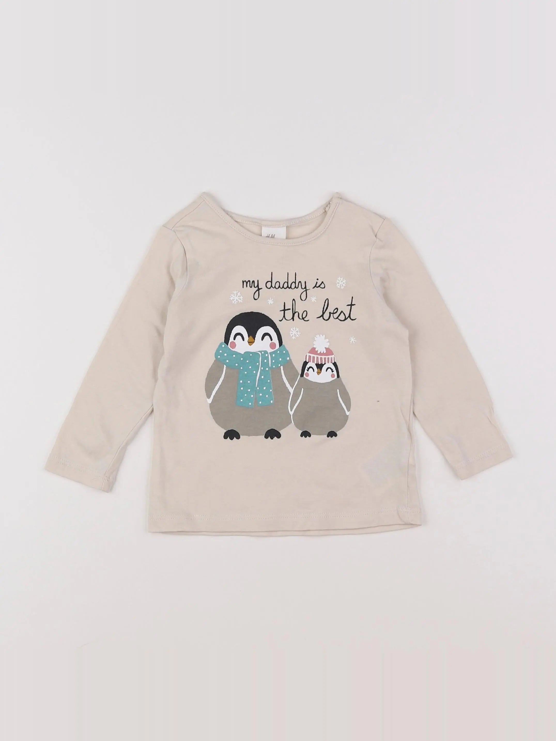 H&M - tee-shirt beige - 6 mois