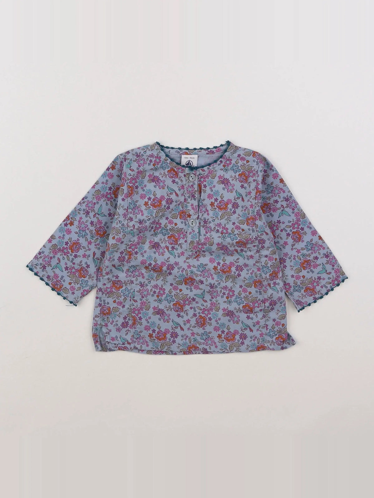 Petit Bateau - blouse multicolore - 12 mois