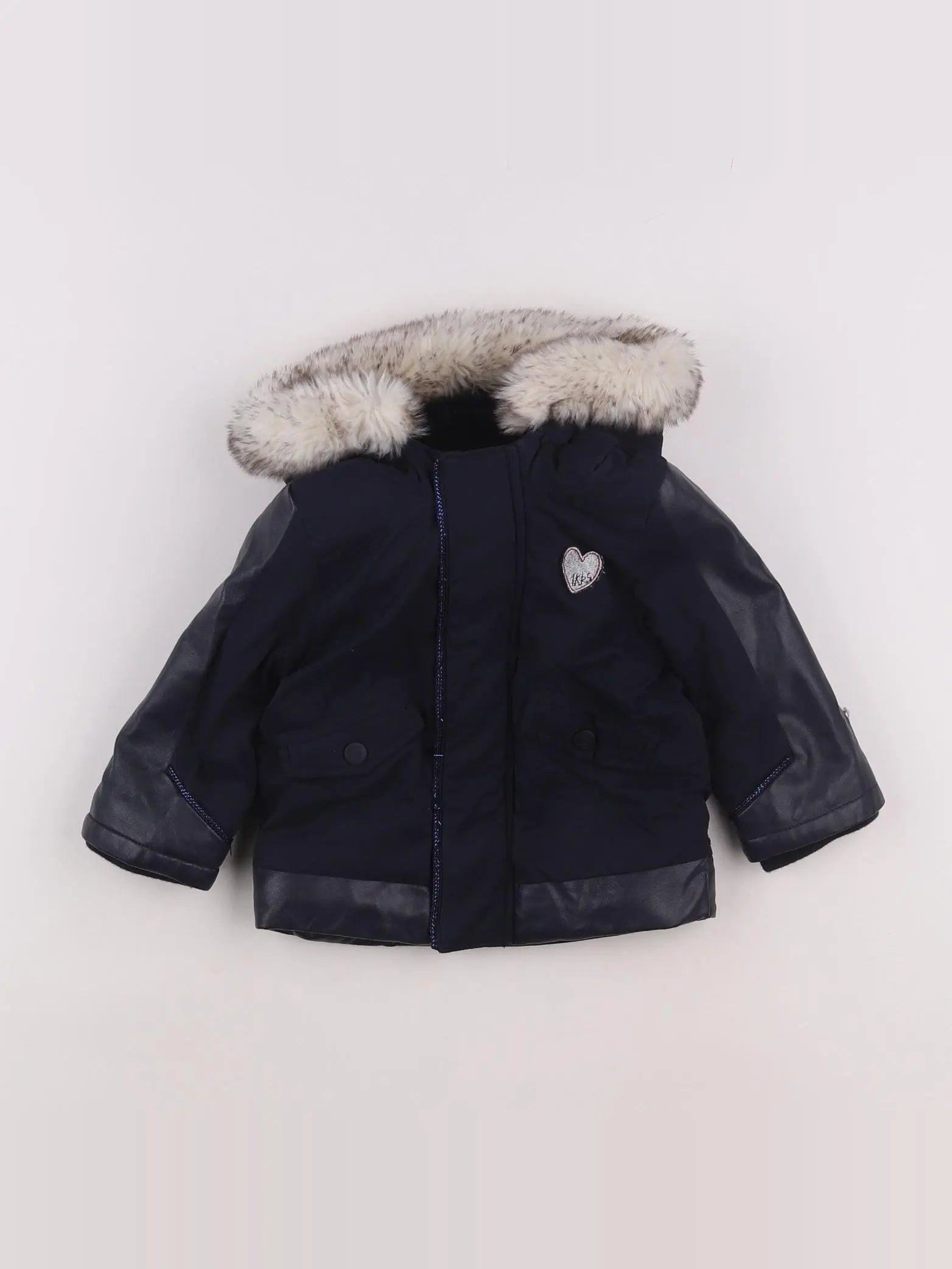 IKKS - parka bleu - 12 mois