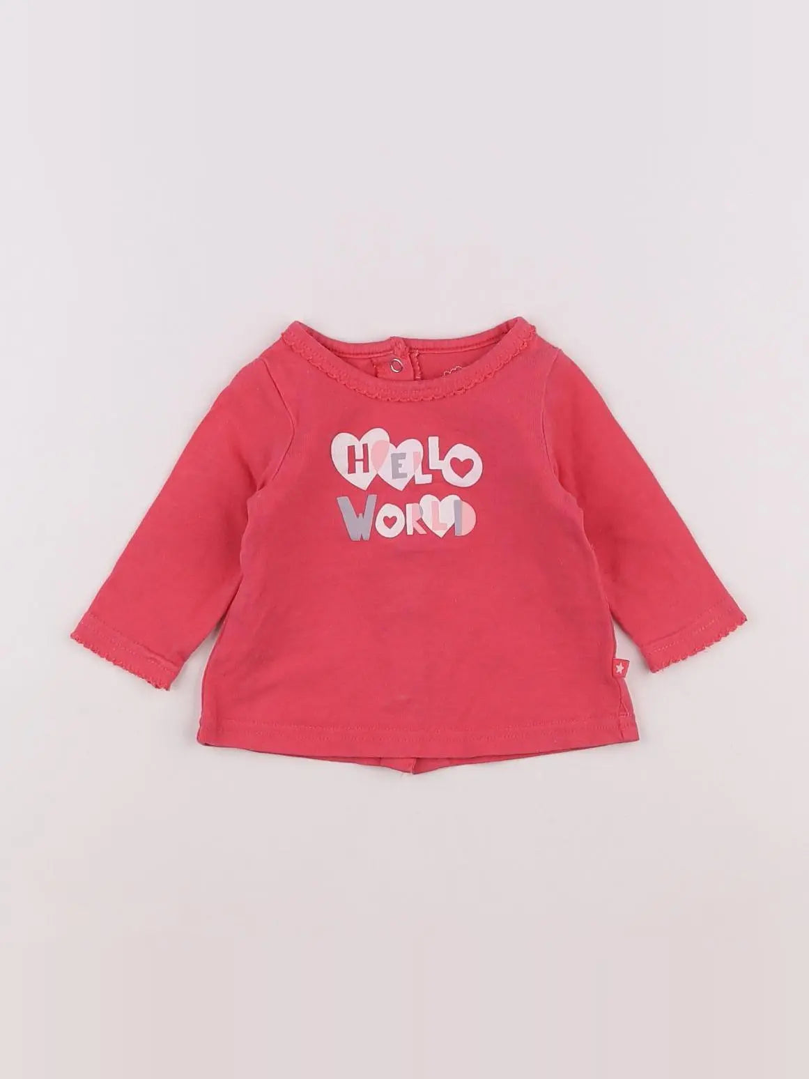 Tape à l'oeil - tee-shirt rose - 1 mois