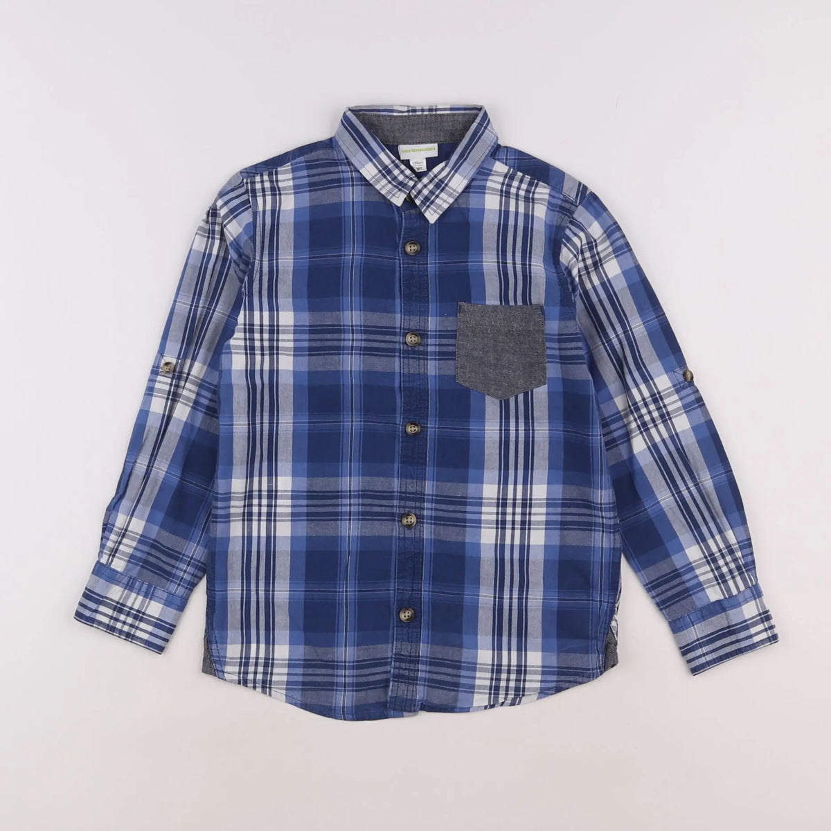 Vertbaudet - chemise bleu - 8 ans