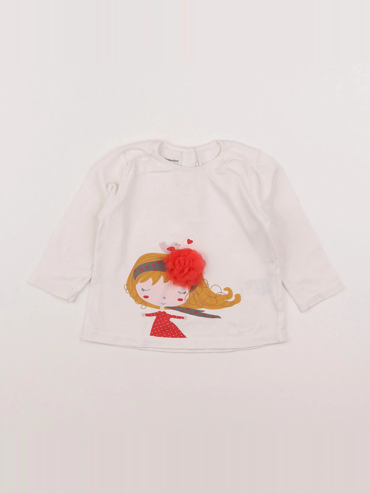 Vertbaudet - tee-shirt blanc - 12 mois