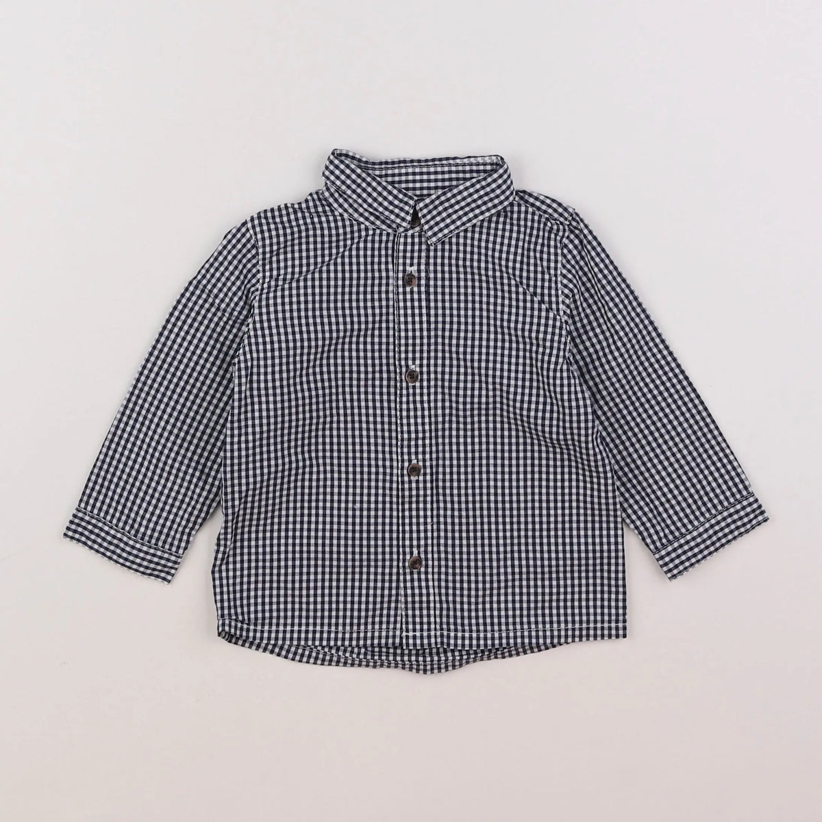 Vertbaudet - chemise blanc, noir - 12 mois
