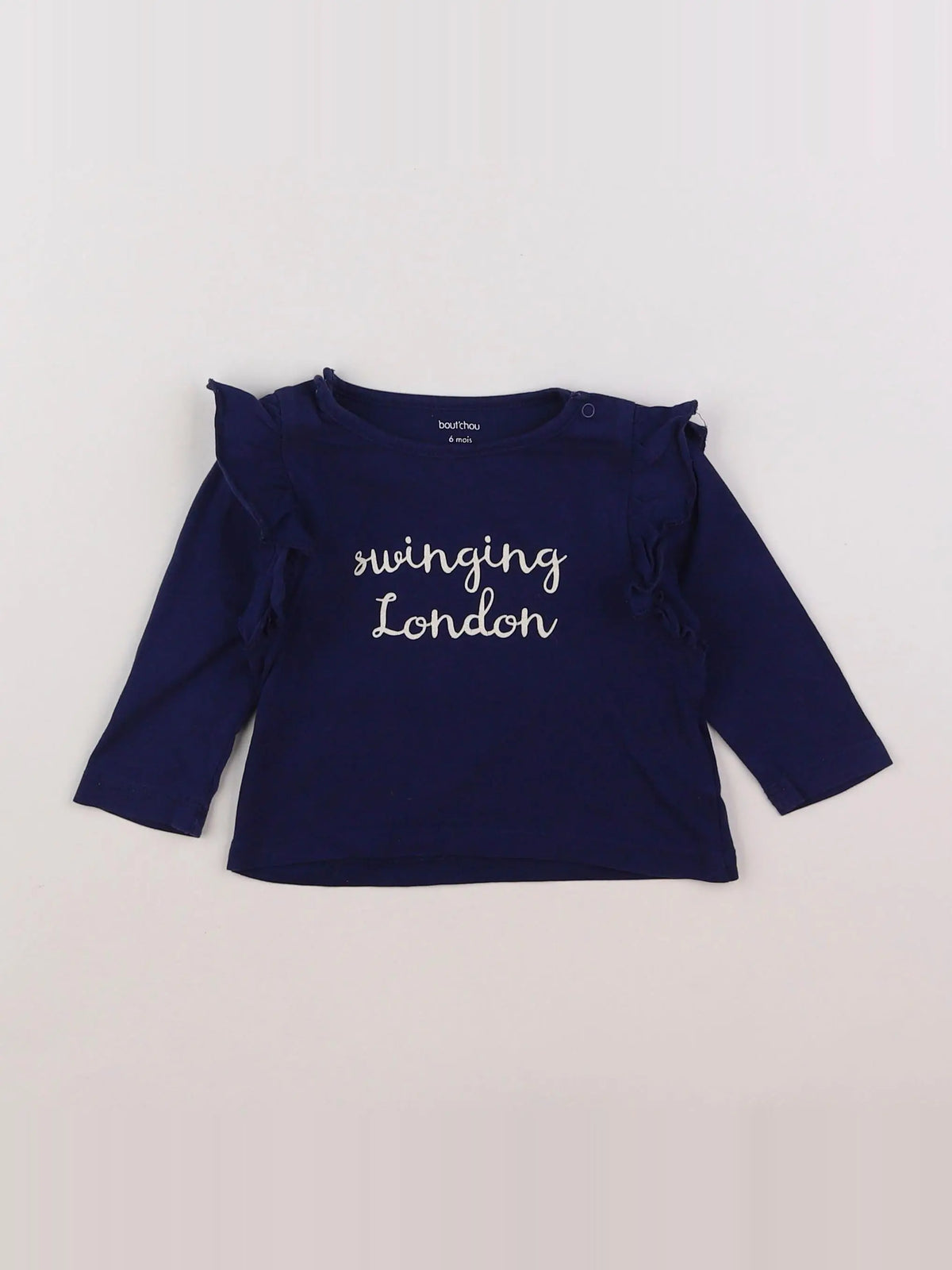 Boutchou - tee-shirt bleu - 6 mois