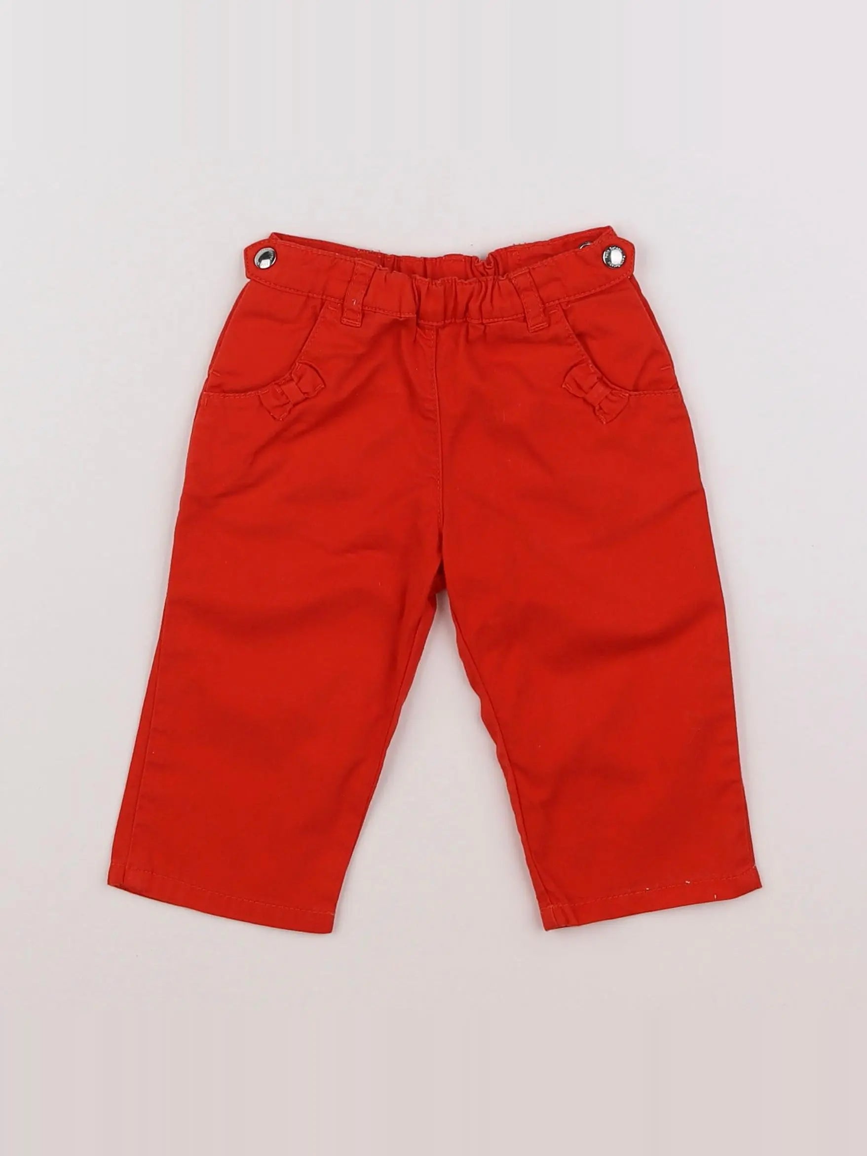 Petit Bateau - pantalon rouge - 6 mois