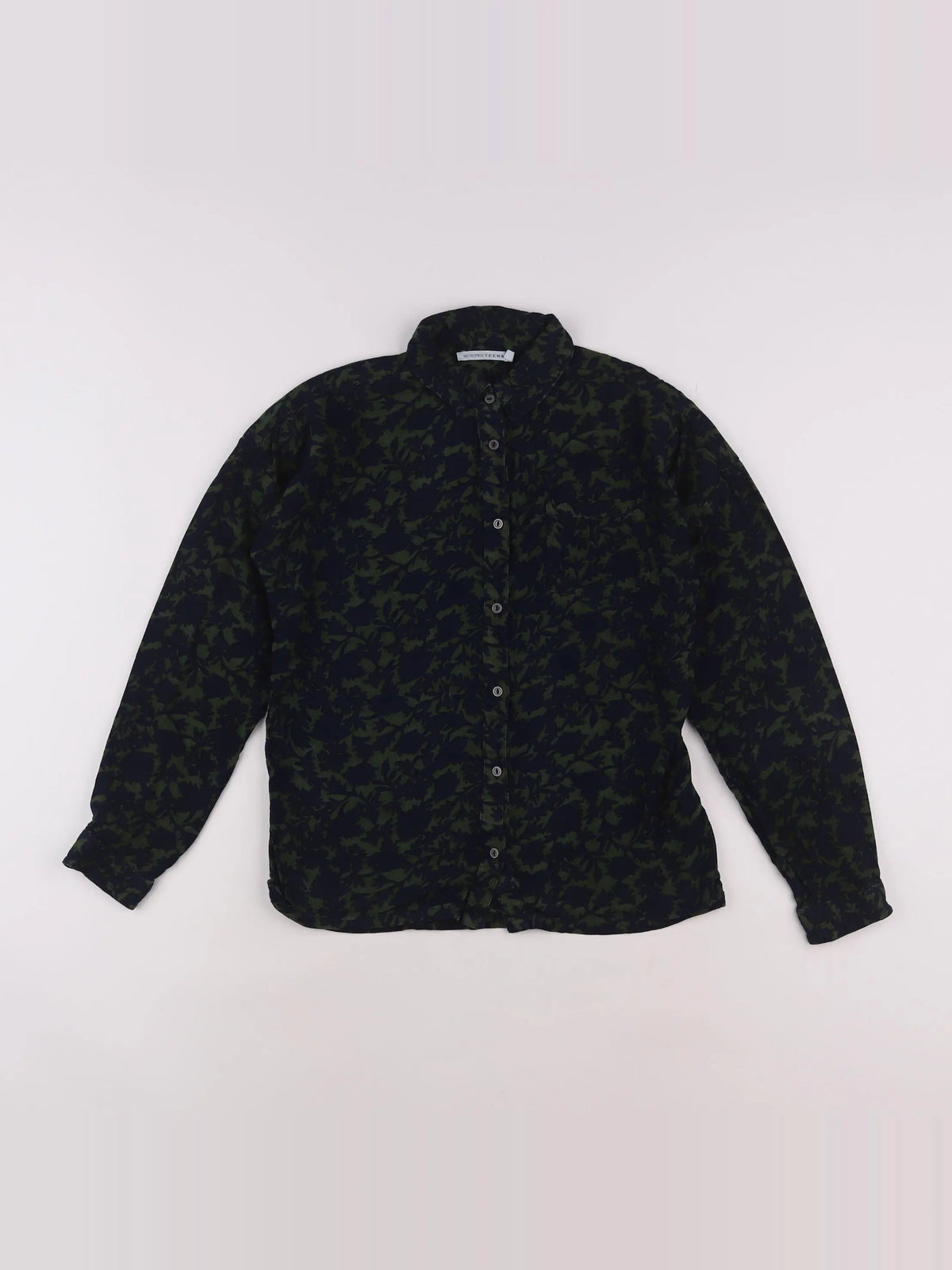 Monoprix - chemise bleu, vert - 12 ans