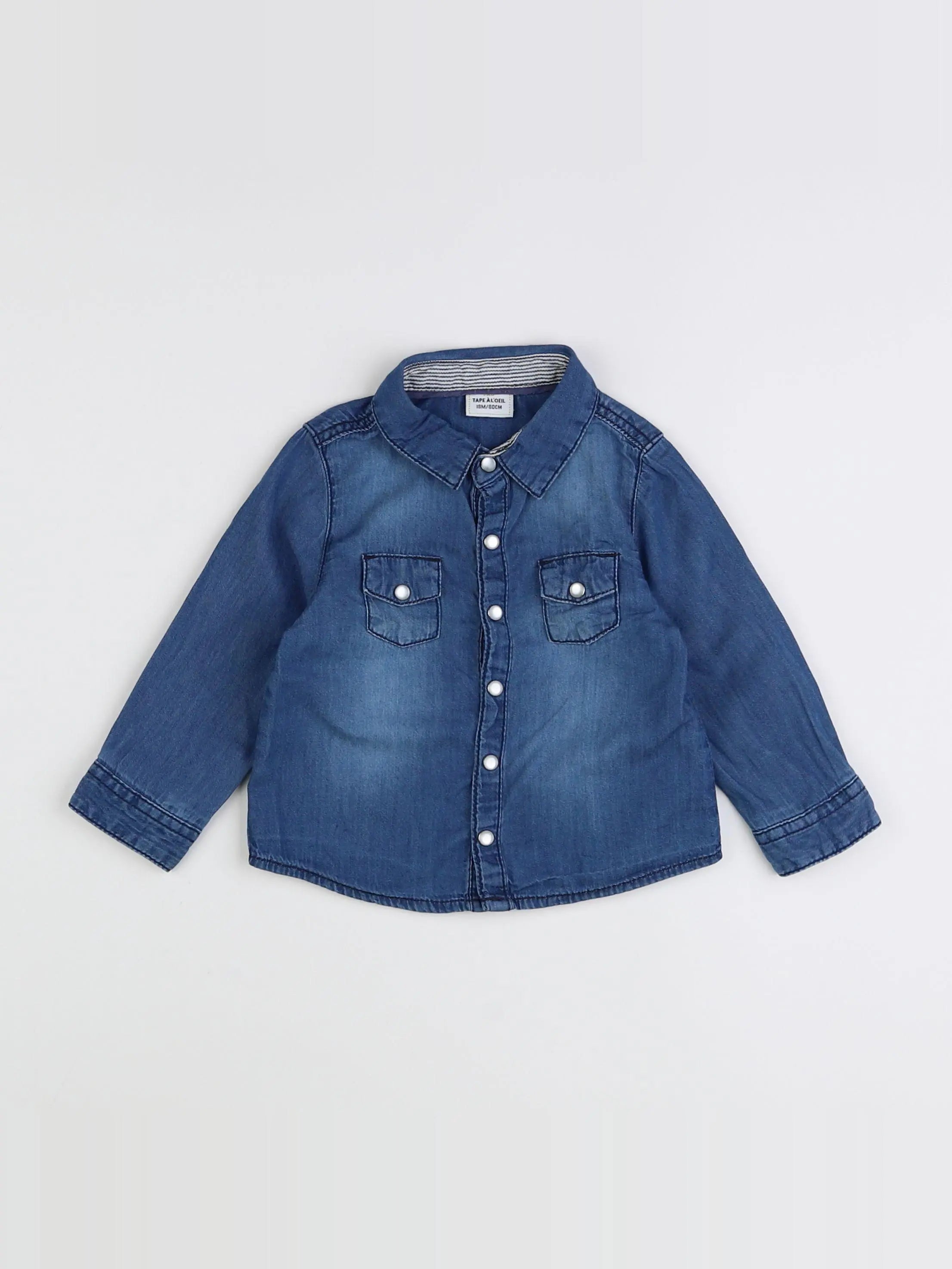 Tape à l'oeil - chemise bleu - 18 mois