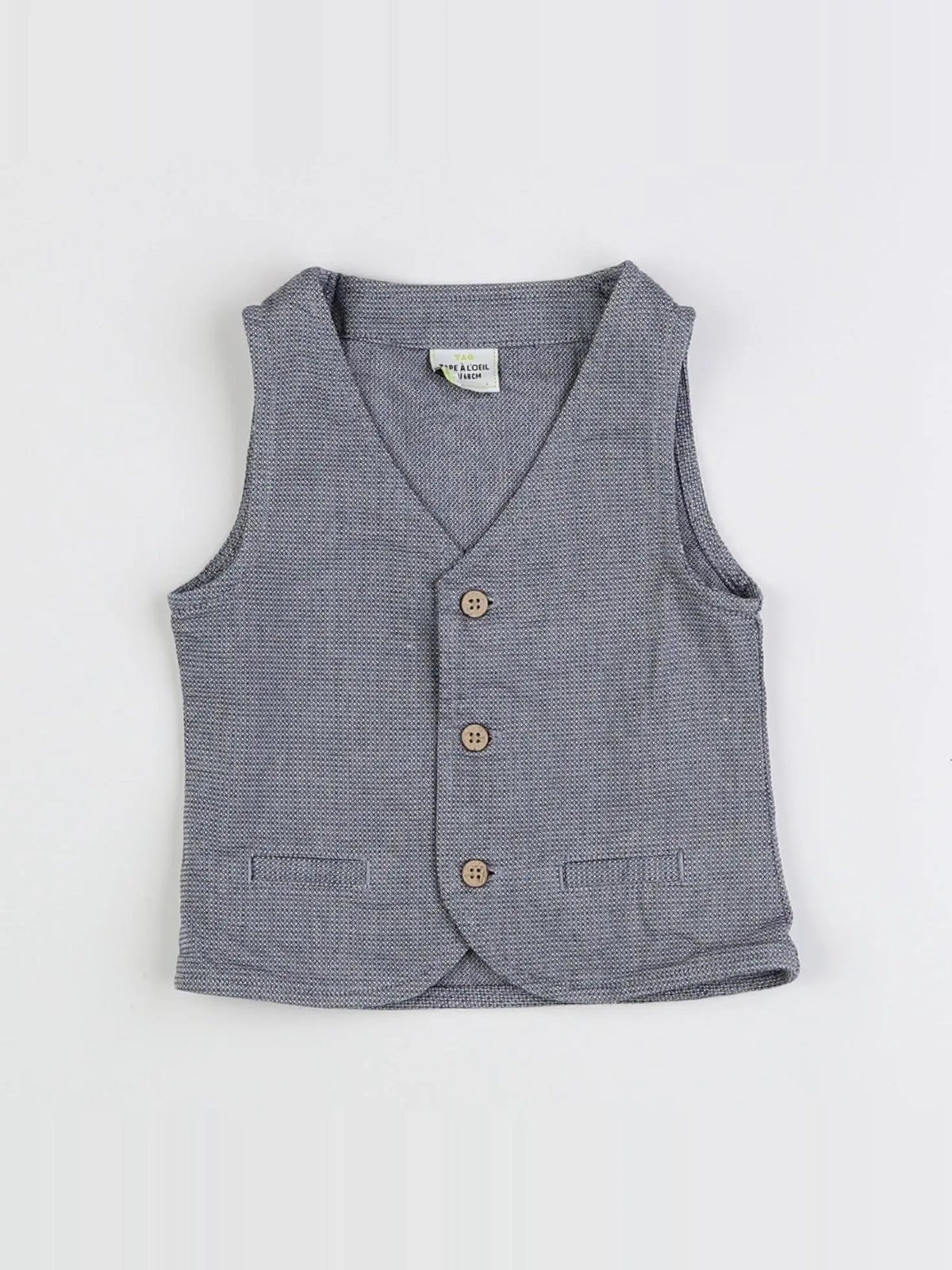Tape à l'oeil - gilet gris - 6 mois