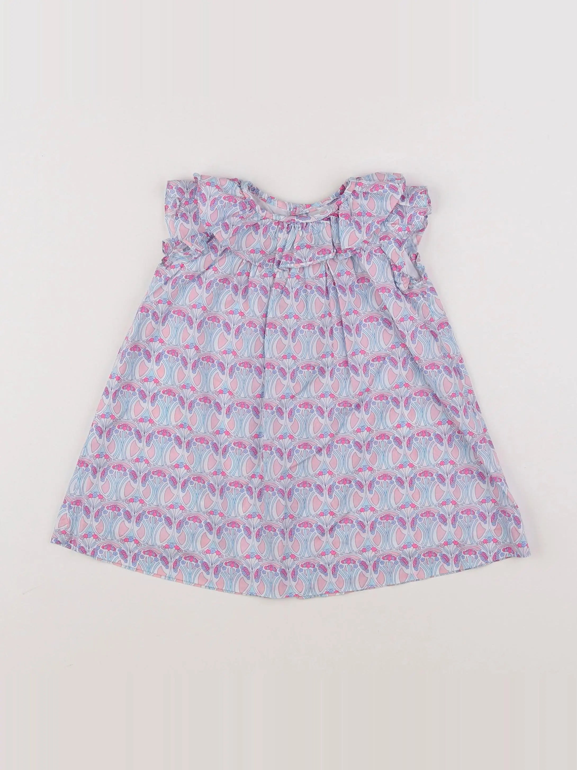 Jacadi - robe liberty multicolore - 12 mois