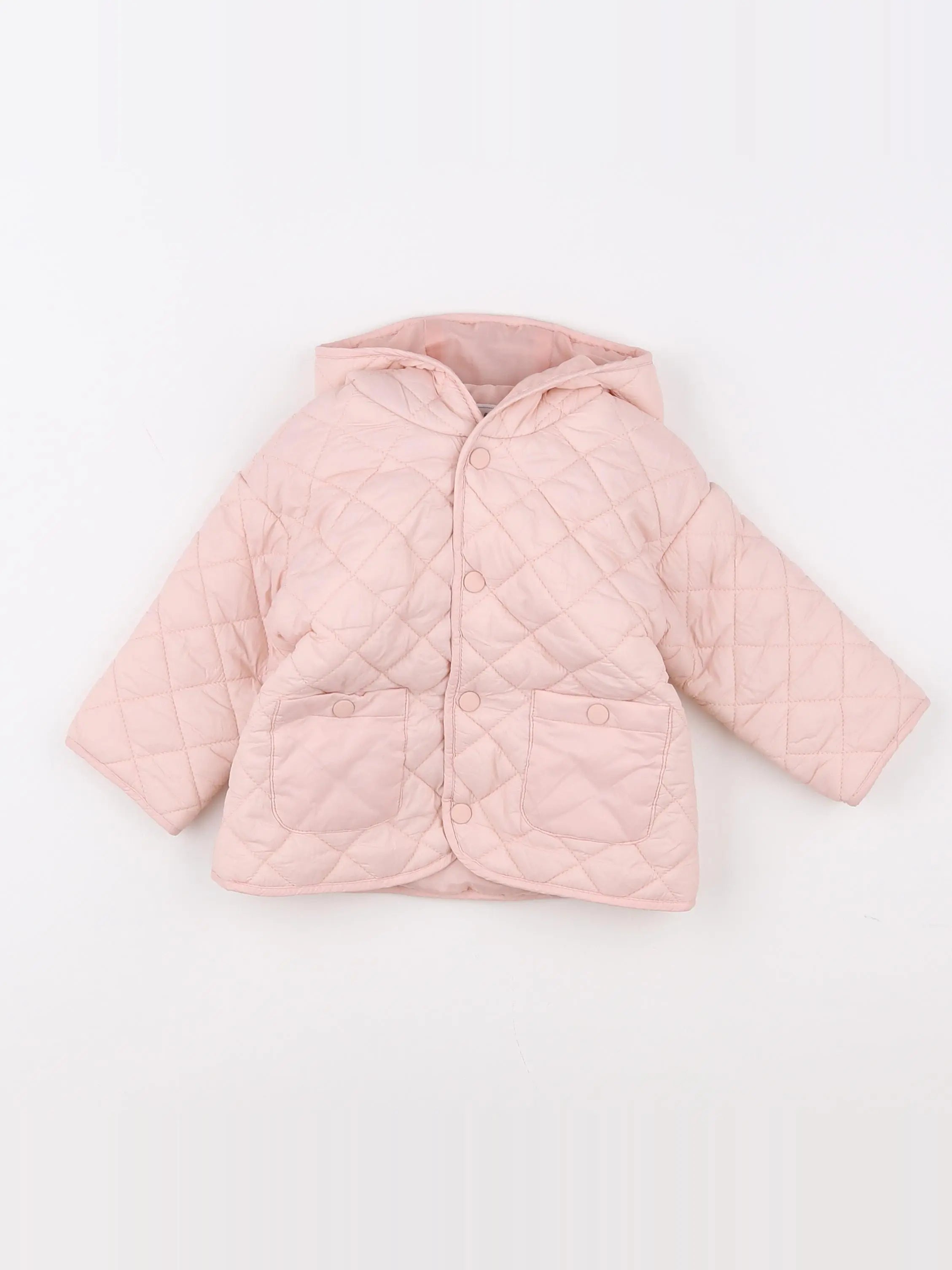 Vertbaudet - doudoune rose - 9 mois